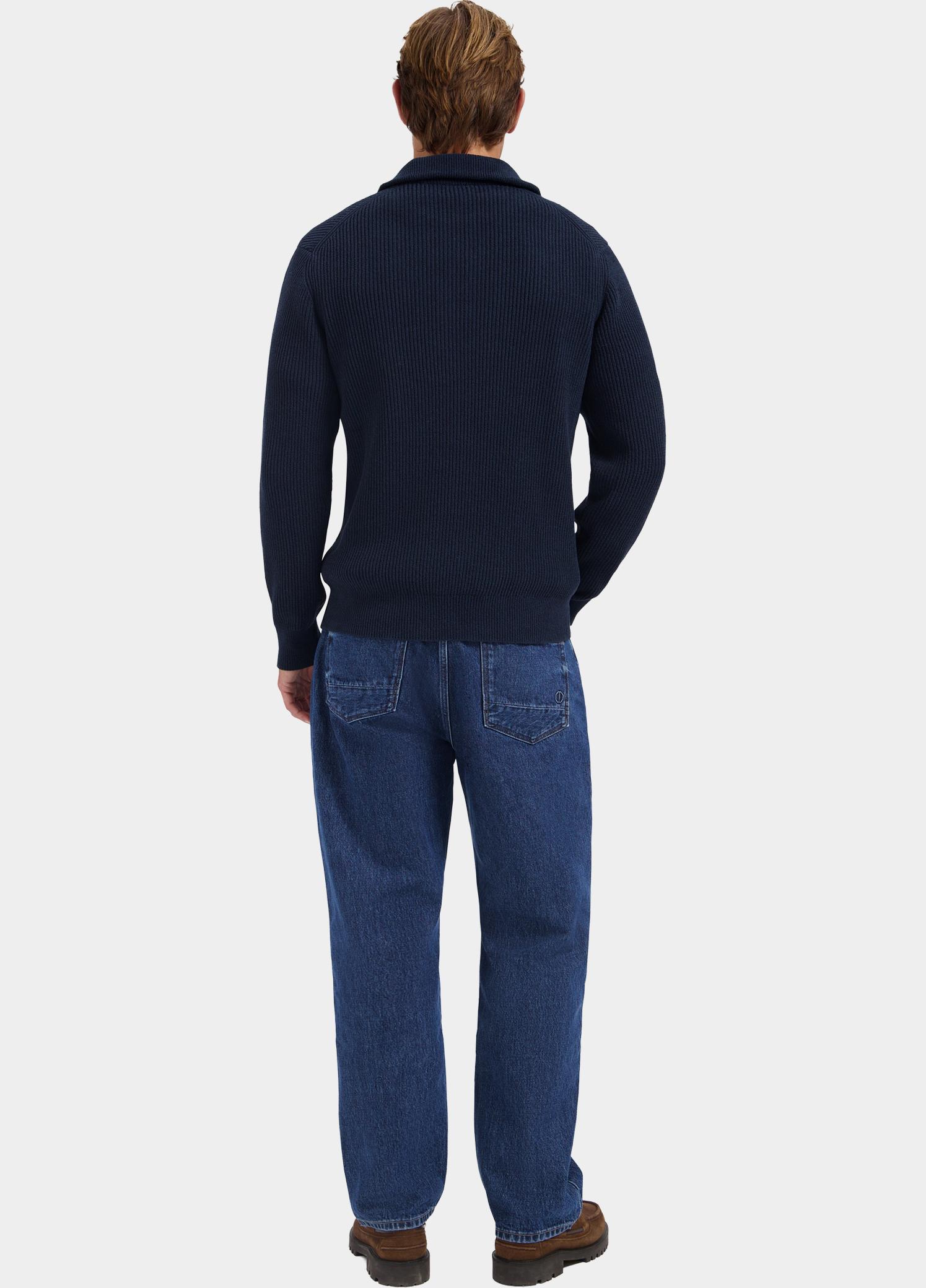 Dstrezzed Half Zip Blauw Josiah Skipper 406822/649