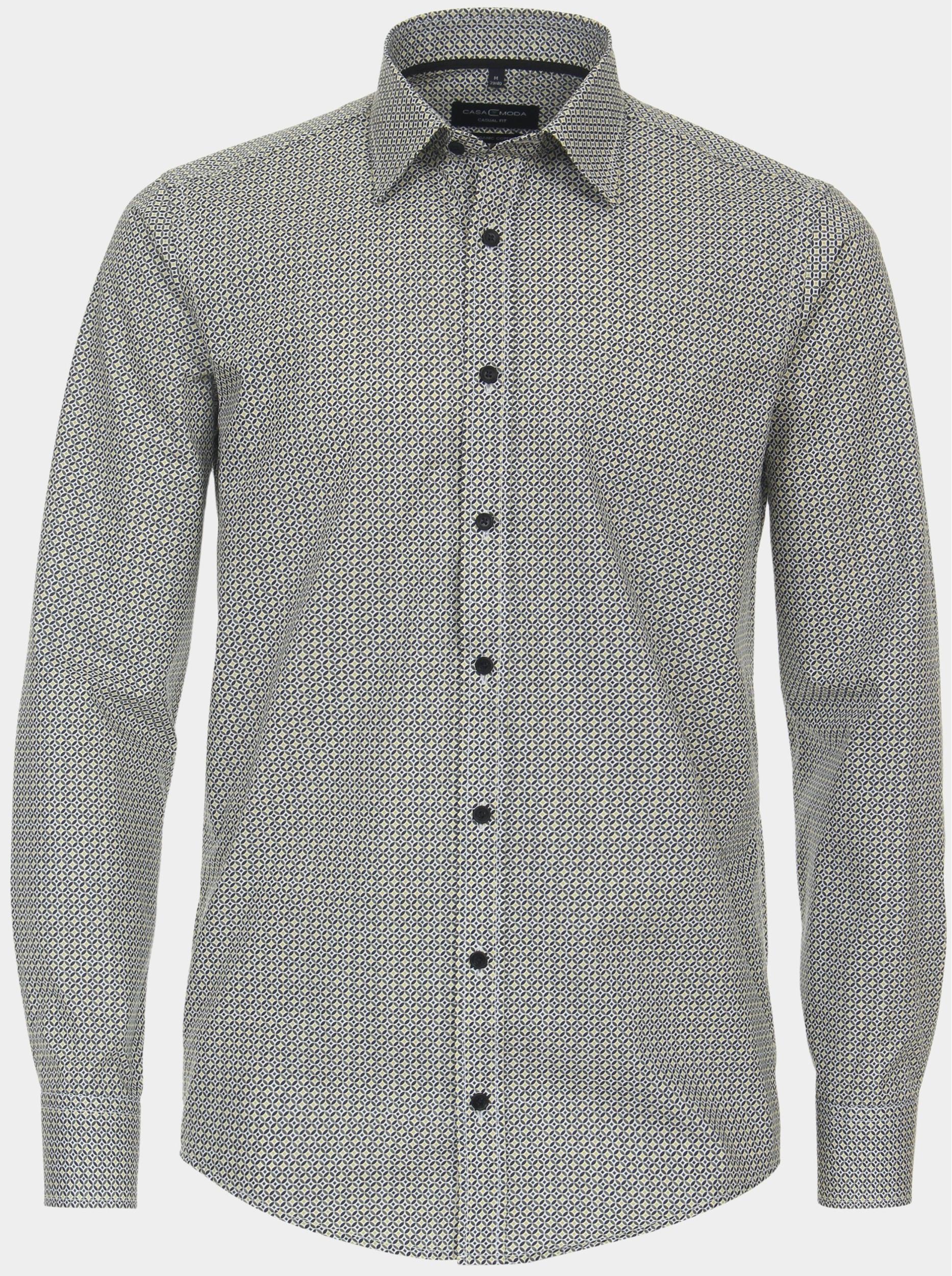 Casamoda Casual hemd lange mouw Groen Kent Casual Fit 434111500/300