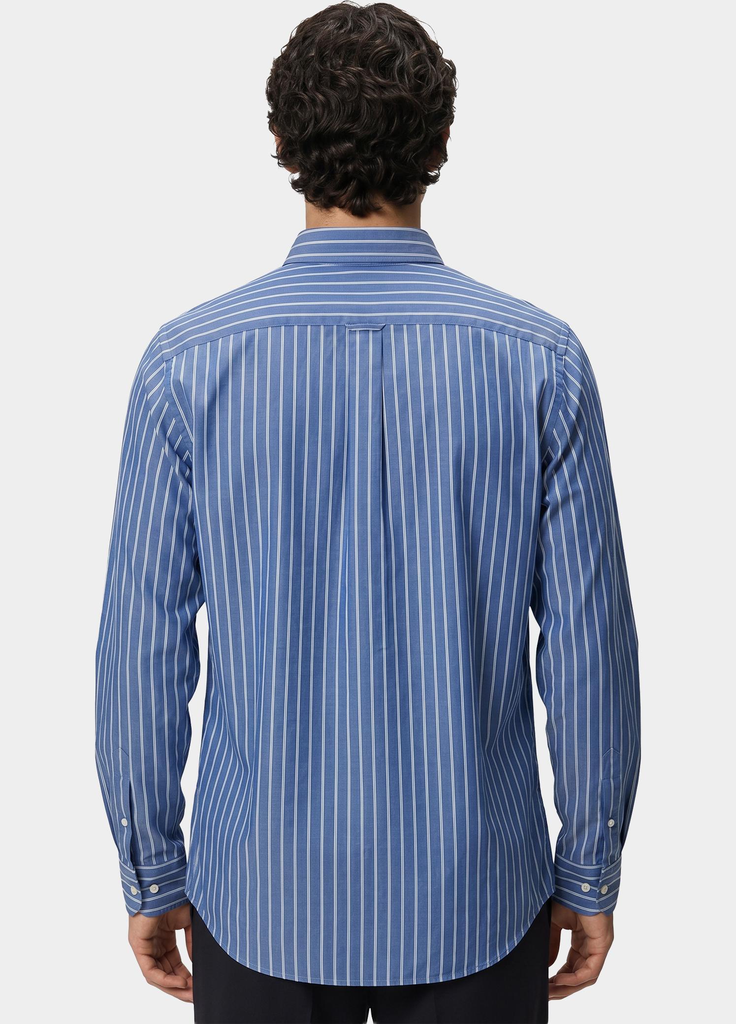 Gant Overhemd heren Blauw Klassiek poplin overhemd met 3262031/436