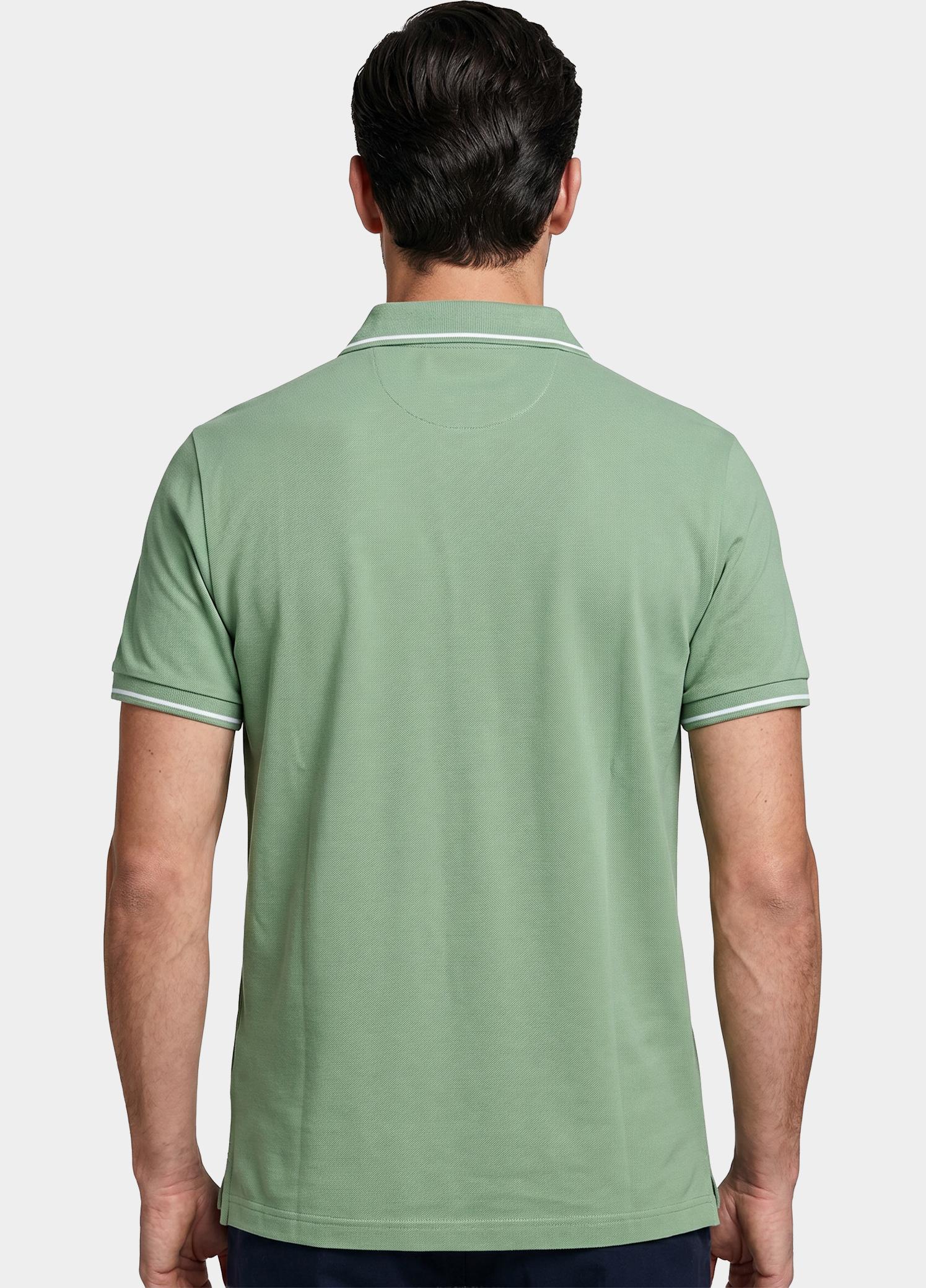 Gant Polo heren Groen Tipped Piqué Polo Shirt 2062034/362