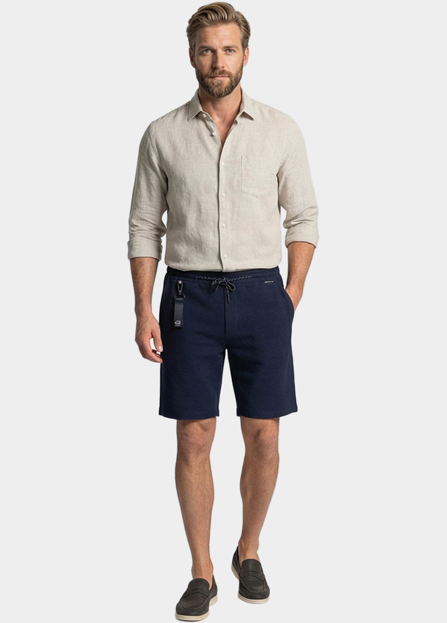 Giordano Korte Broek heren Blauw Sassari short Technical Plain 611105/60