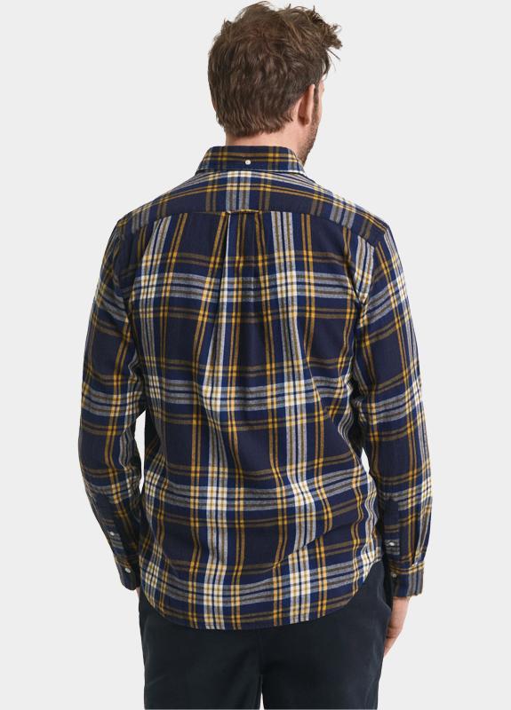 Gant Casual hemd lange mouw Blauw Reg Windblown Flannel Check S 3250243/433