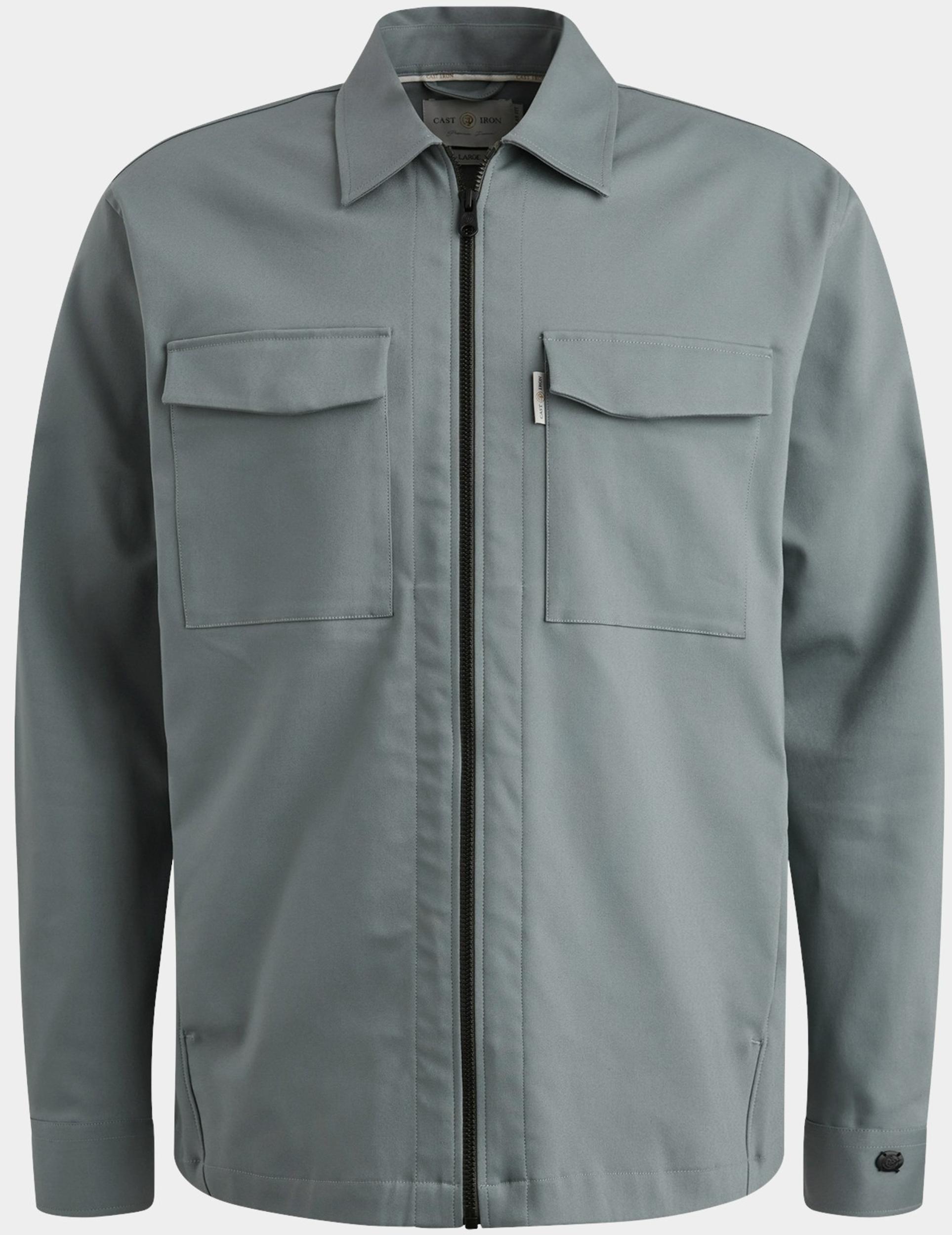 Cast Iron Casual hemd lange mouw Grijs LONG SLEEVE SHIRT Tech Stretc CSI2508204/9096