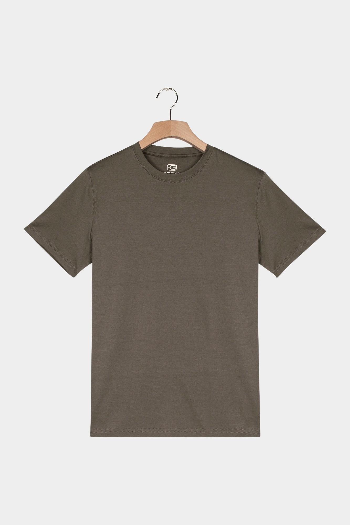 Giordano T-shirt korte mouw Groen Luca T-Shirt Liquid Cotton - 525078/73