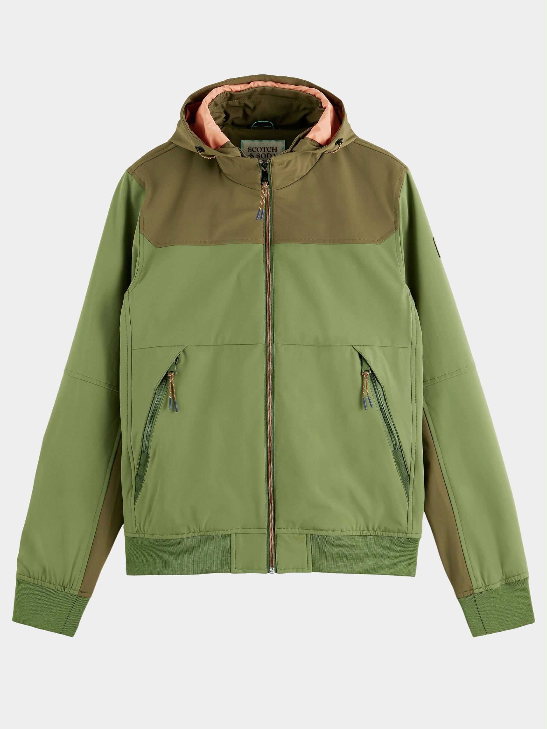 Scotch & Soda Winterjack Groen Hooded colourblock jacket 172681/0218