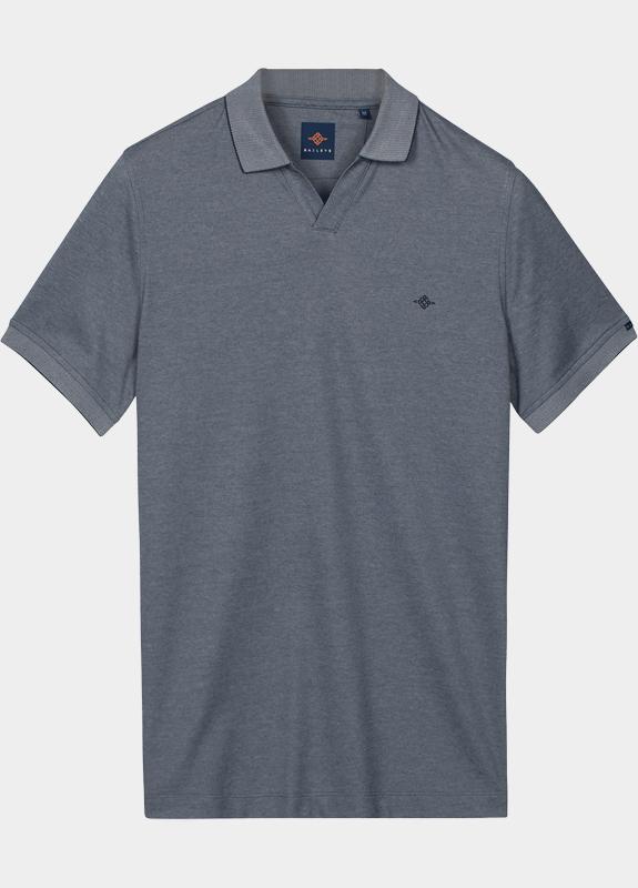 Baileys Polo heren Blauw Poloshirt V-Collar  2-tone 615288/66