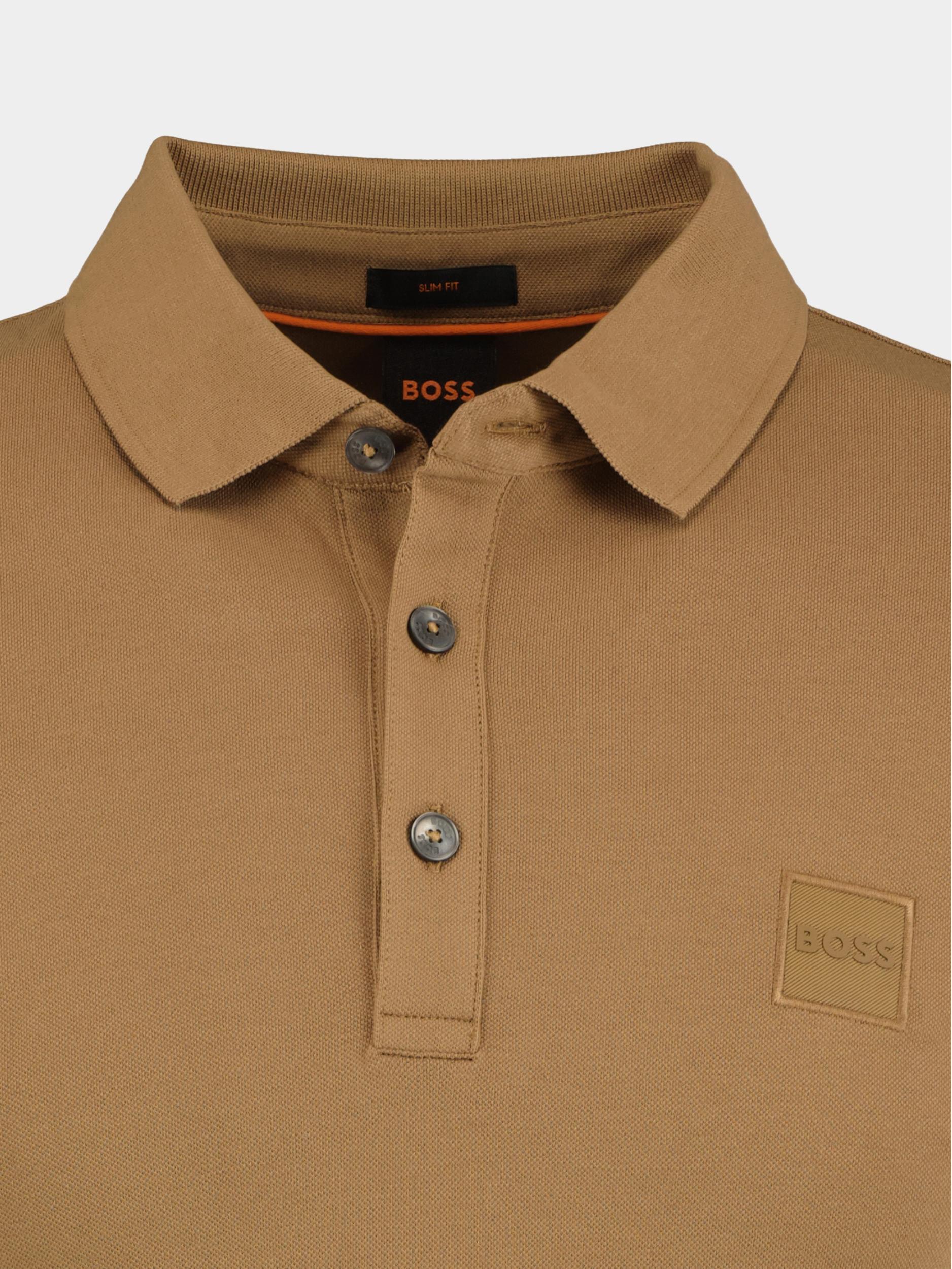 BOSS Orange Polo korte mouw Bruin Passenger 10242645 01 50472668/280