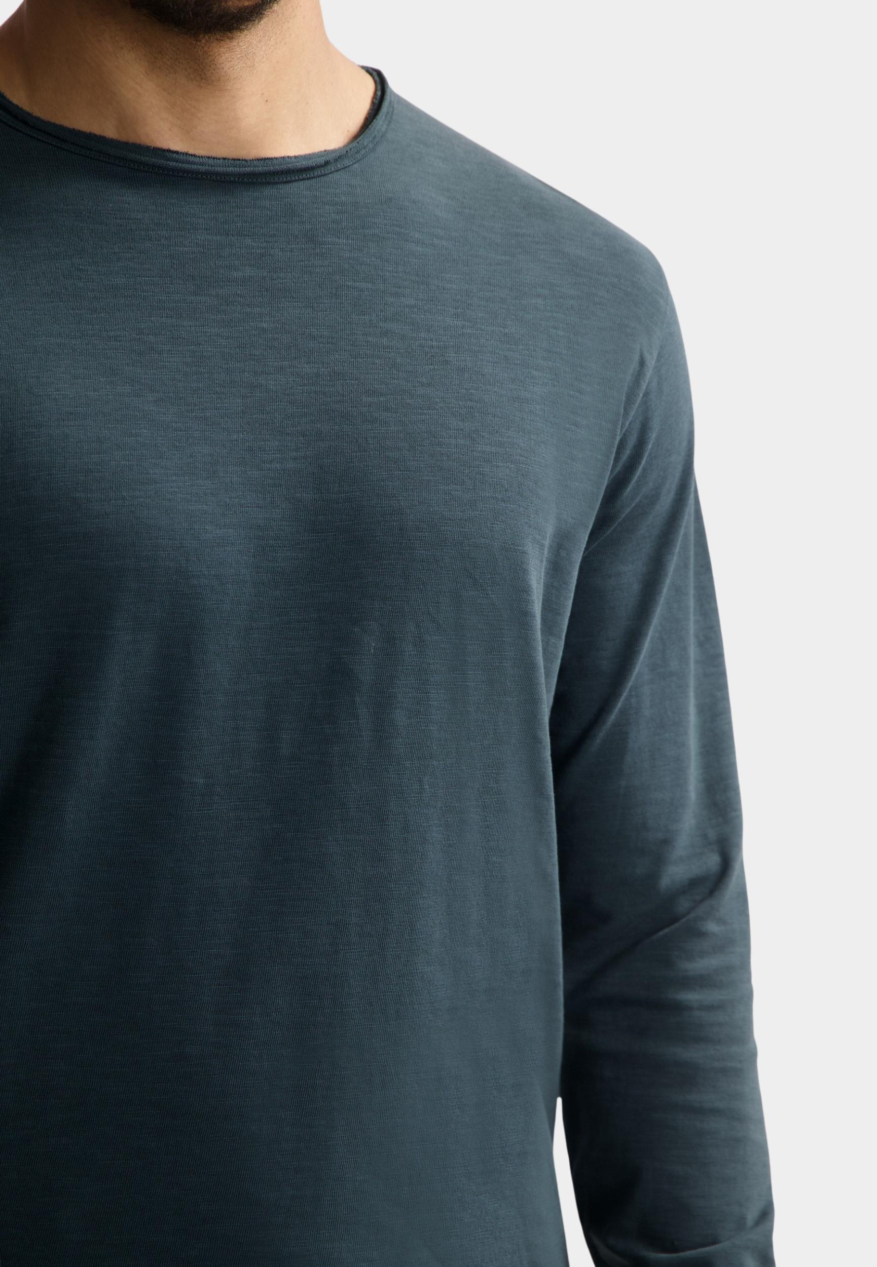 Dstrezzed T-shirt lange mouw Groen DS_Newman Crewneck 220030-AW25/562