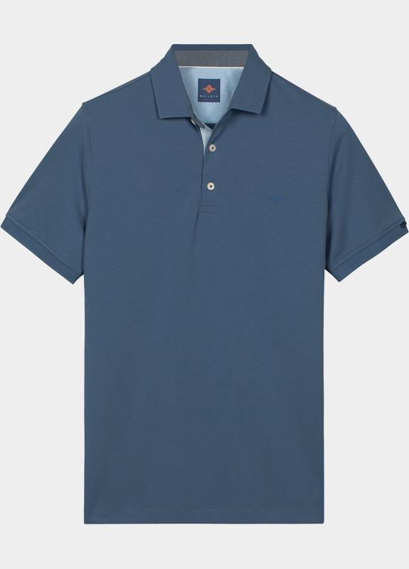 Baileys Polo heren Blauw Poloshirt  Solid Oxford Pique 615219/64