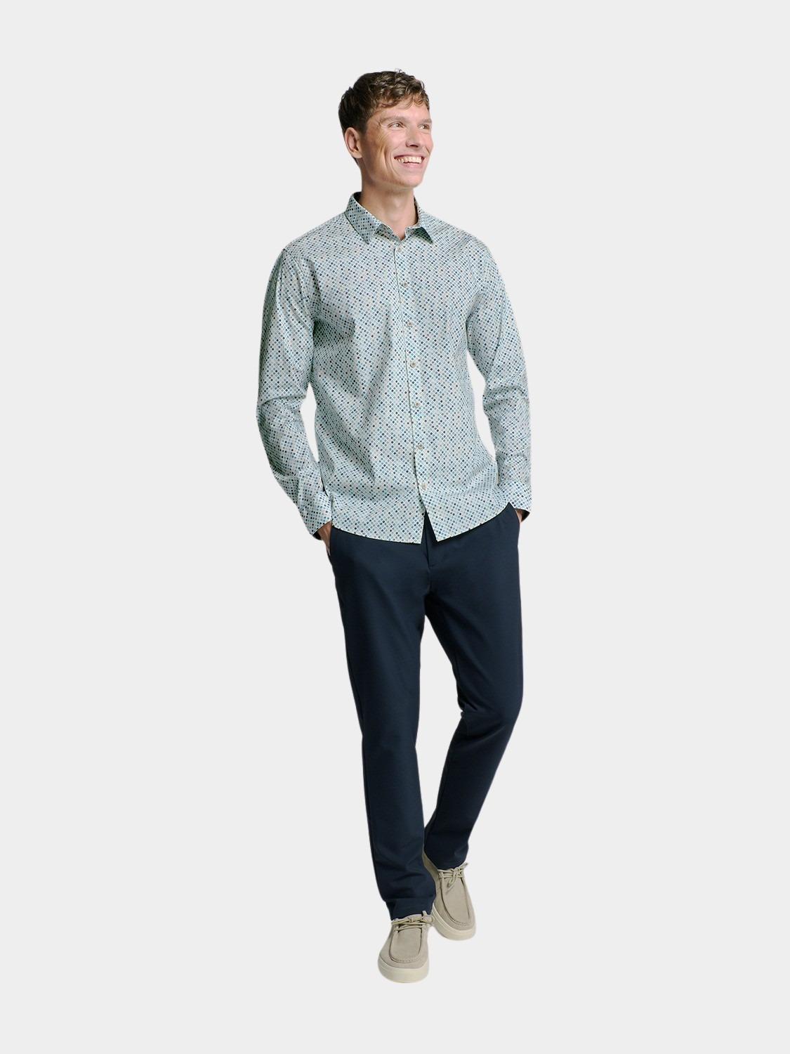 No Excess Casual hemd lange mouw Blauw  27430108/039