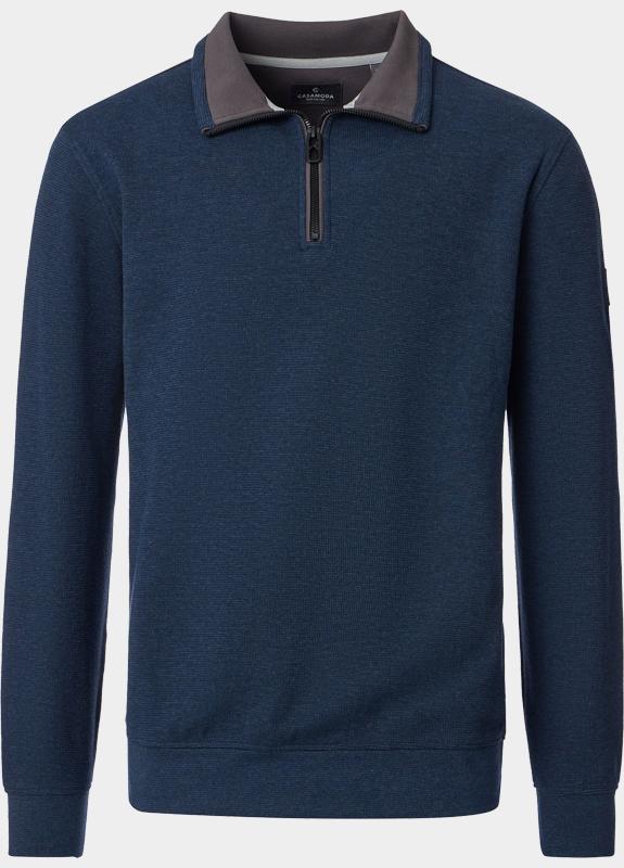 Casamoda sweat halfzip Blauw Sweattroyer 126360010/146