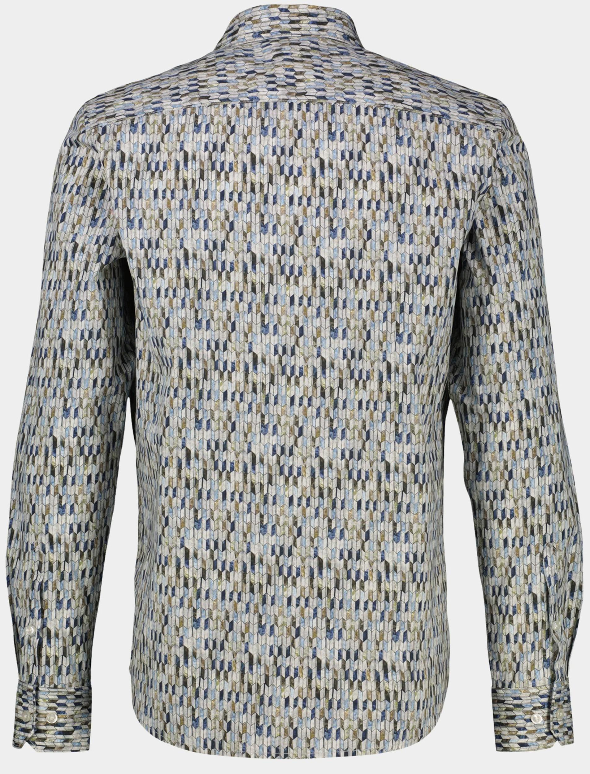 Lerros Casual hemd lange mouw Blauw  2581378/103