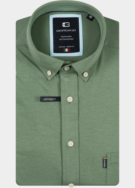 Giordano Overhemd heren Groen Dino Long Sleeve Button Down 617078/70