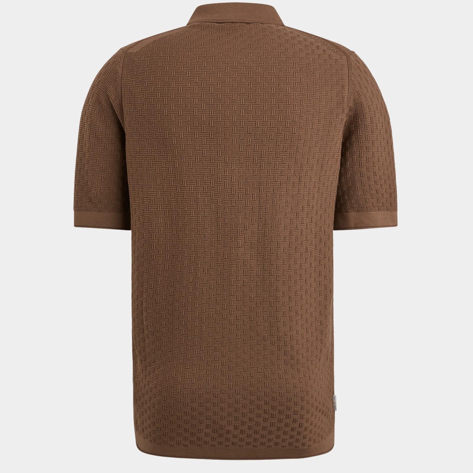Cast Iron Polo korte mouw Bruin Short sleeve polo cotton moda CPSS2408824/8063
