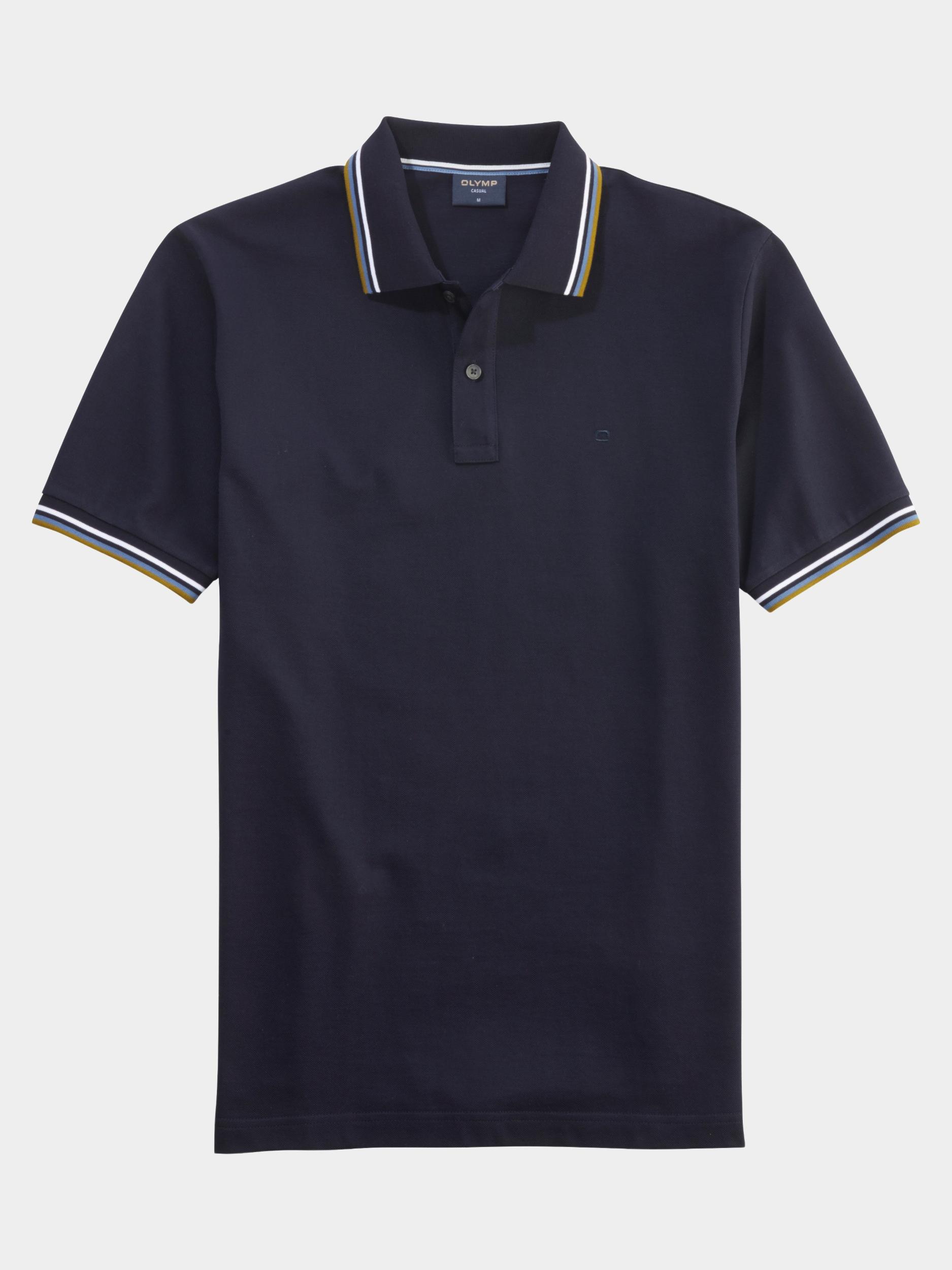 Olymp Polo korte mouw Blauw Polo PiquÃ© solid 541152/18