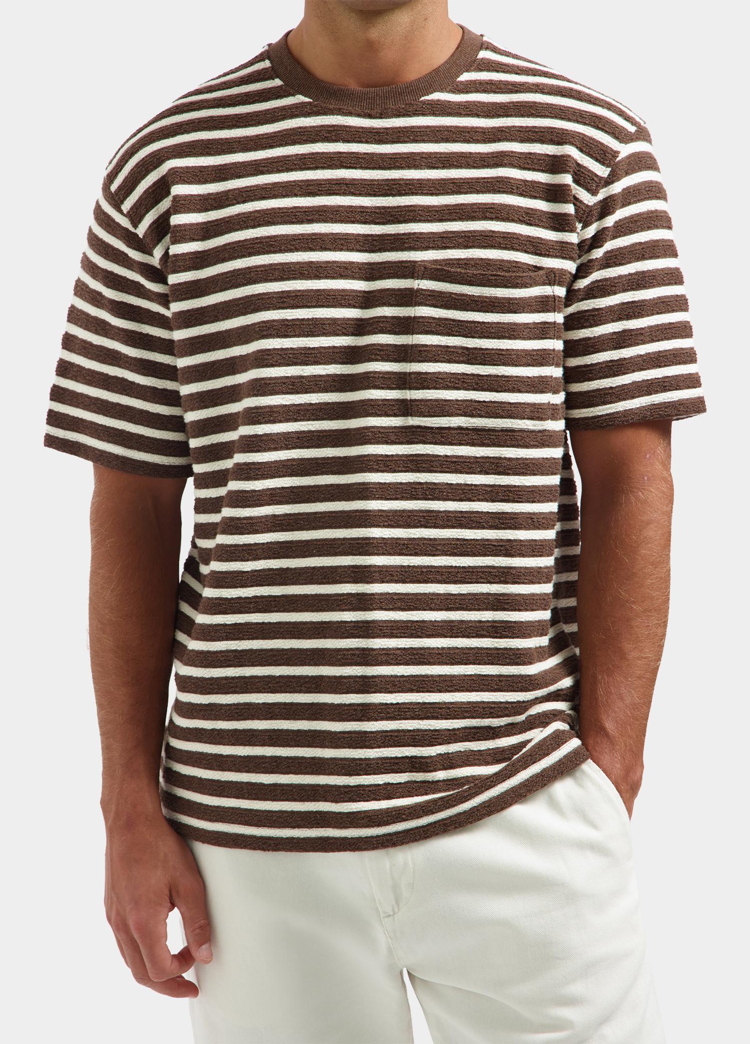 Dstrezzed T-shirt heren Bruin Louie Stripe 203552/799