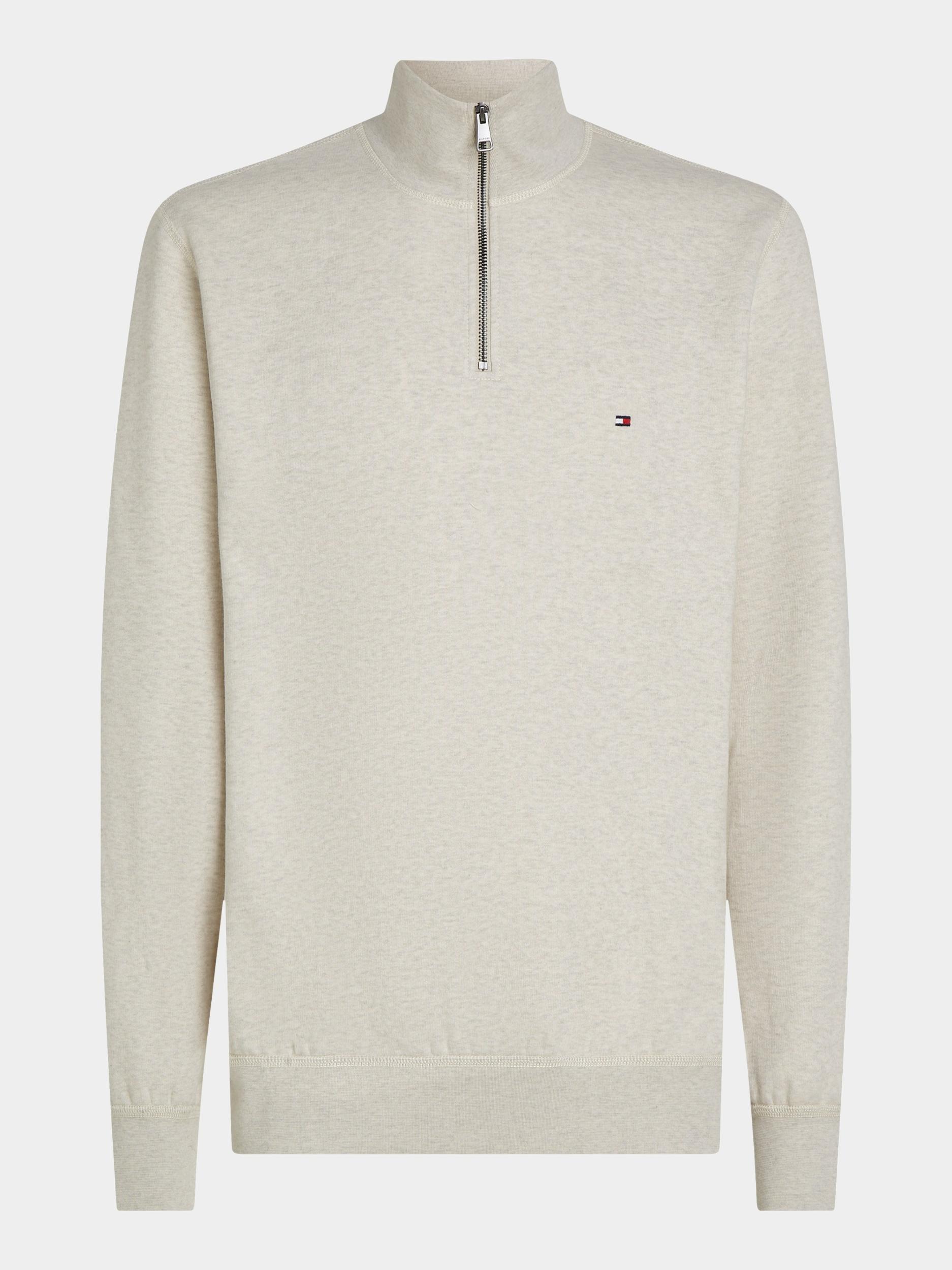 Tommy Hilfiger Half Zip Beige ESSENTIAL FLEECE 1/4 ZIP MW0MW37233/HGF