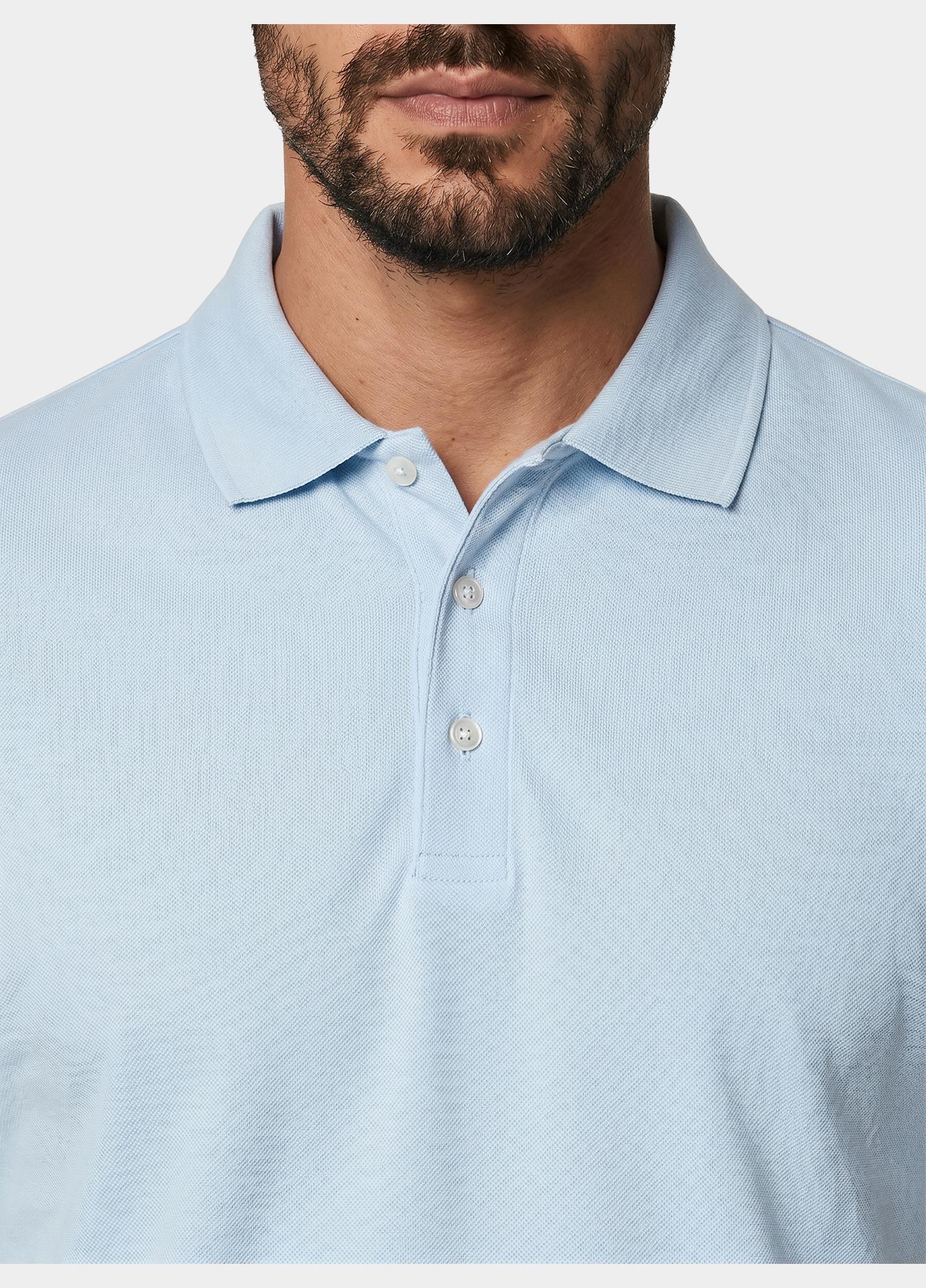 Born With Appetite Polo heren Blauw Arto Polo BWA25108AR22/210 light blue