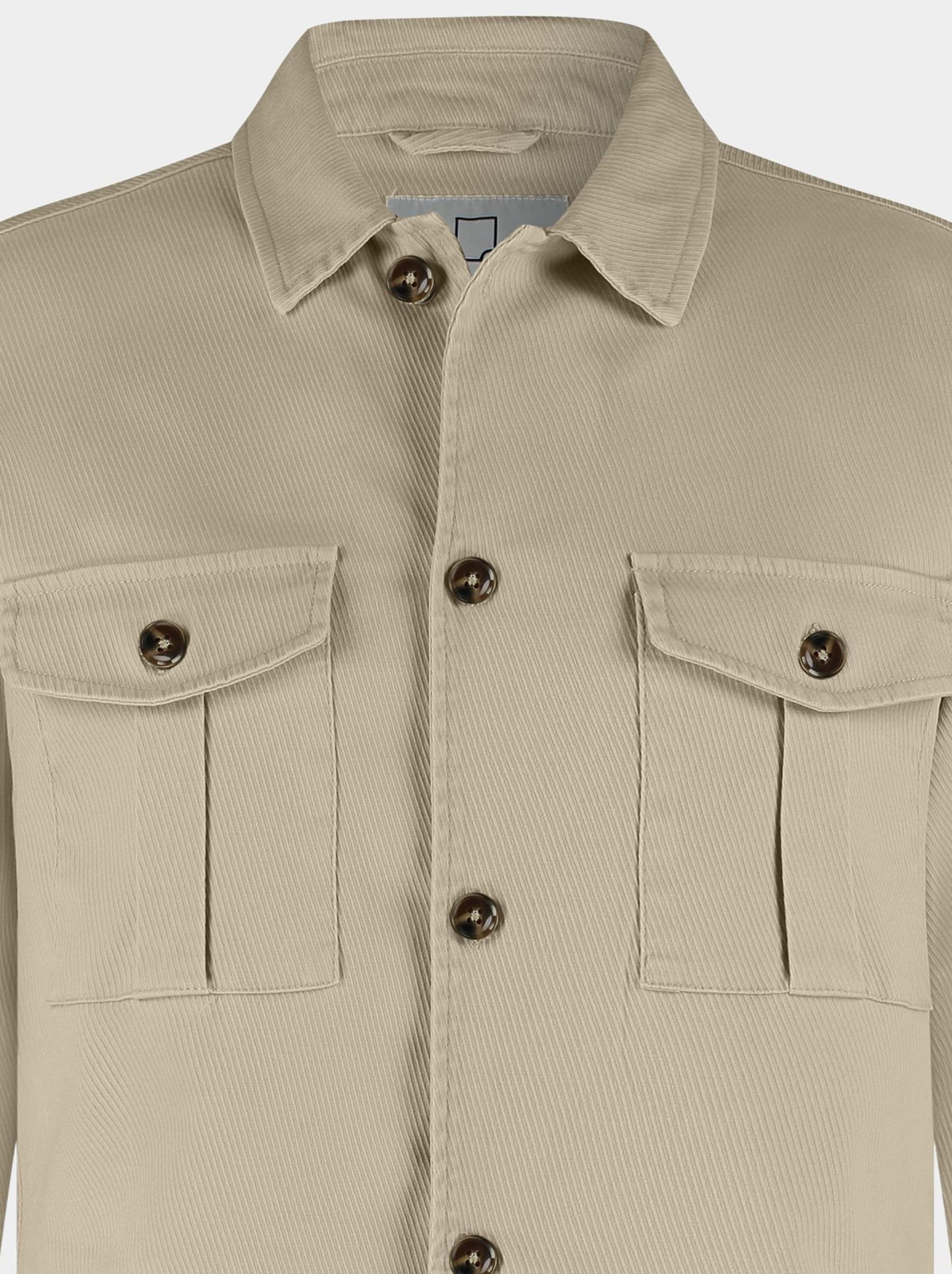 Born With Appetite Overshirt Grijs Owen Shirtjacket 25114OW81/190 pebble