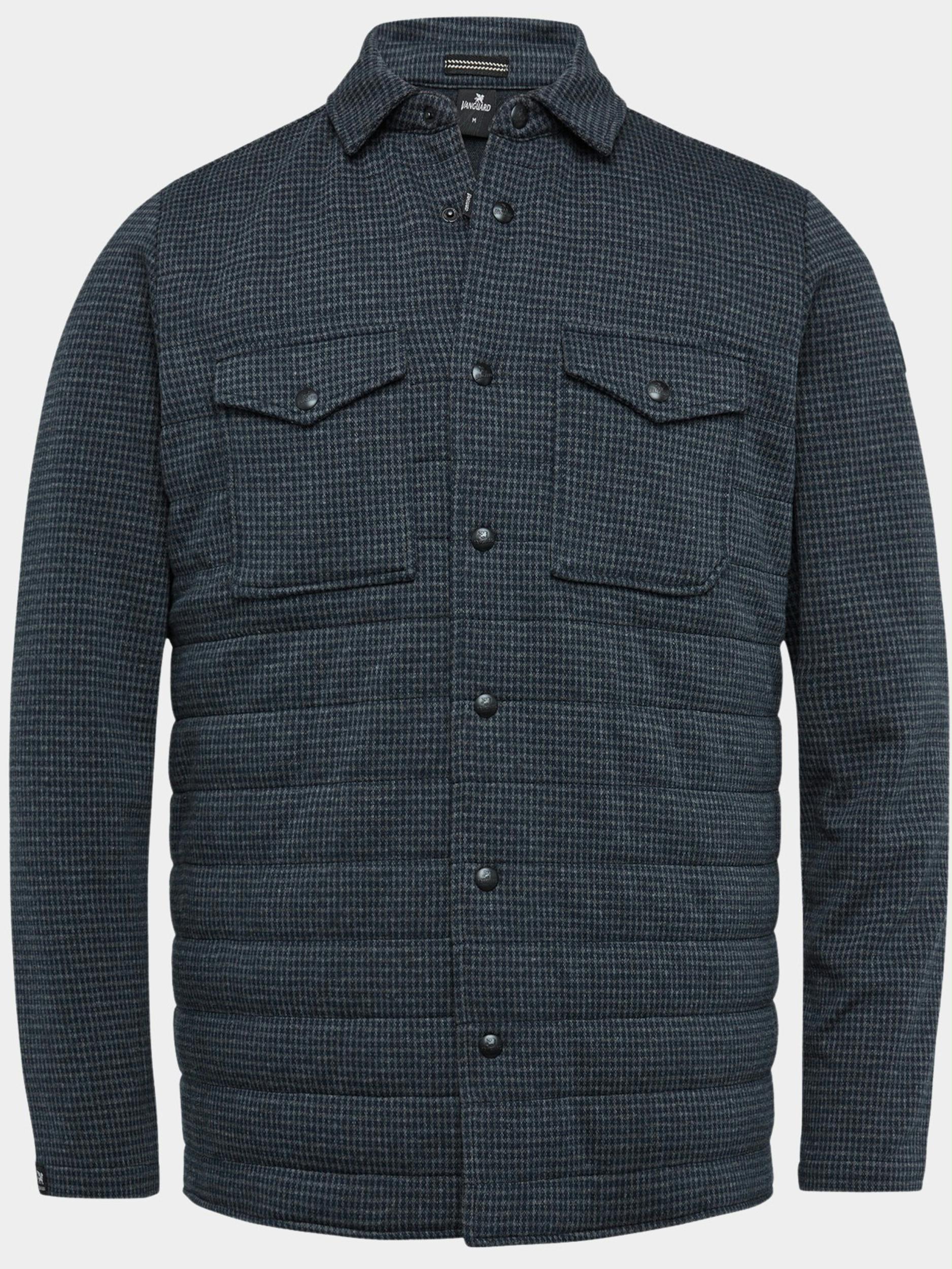 Vanguard Casual hemd lange mouw Blauw Long Sleeve Shirt Jacquard Sw VSI2208416 5073