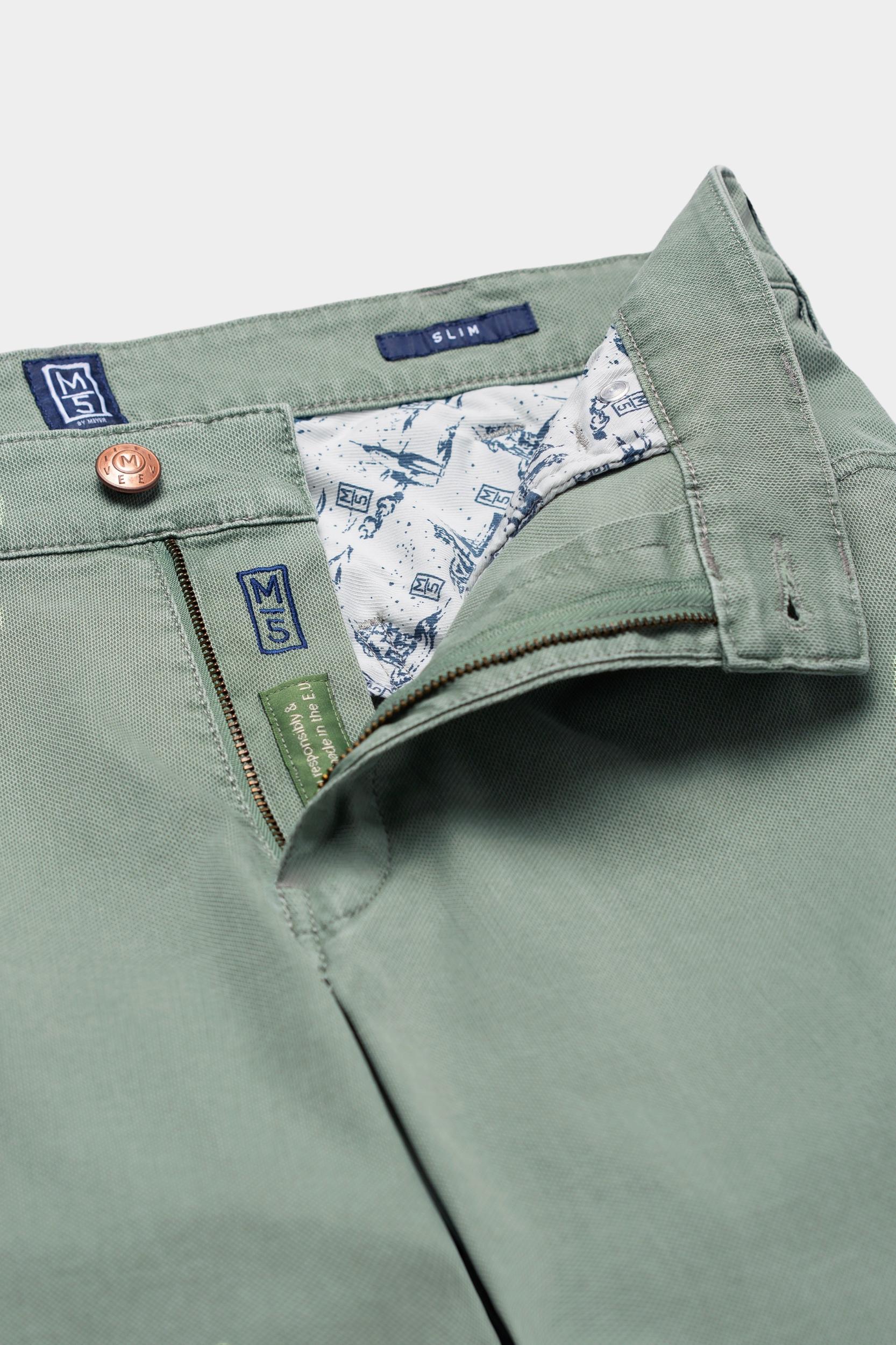Meyer Katoenen Broek Groen SLIM Art.9-6186 3619618600/24