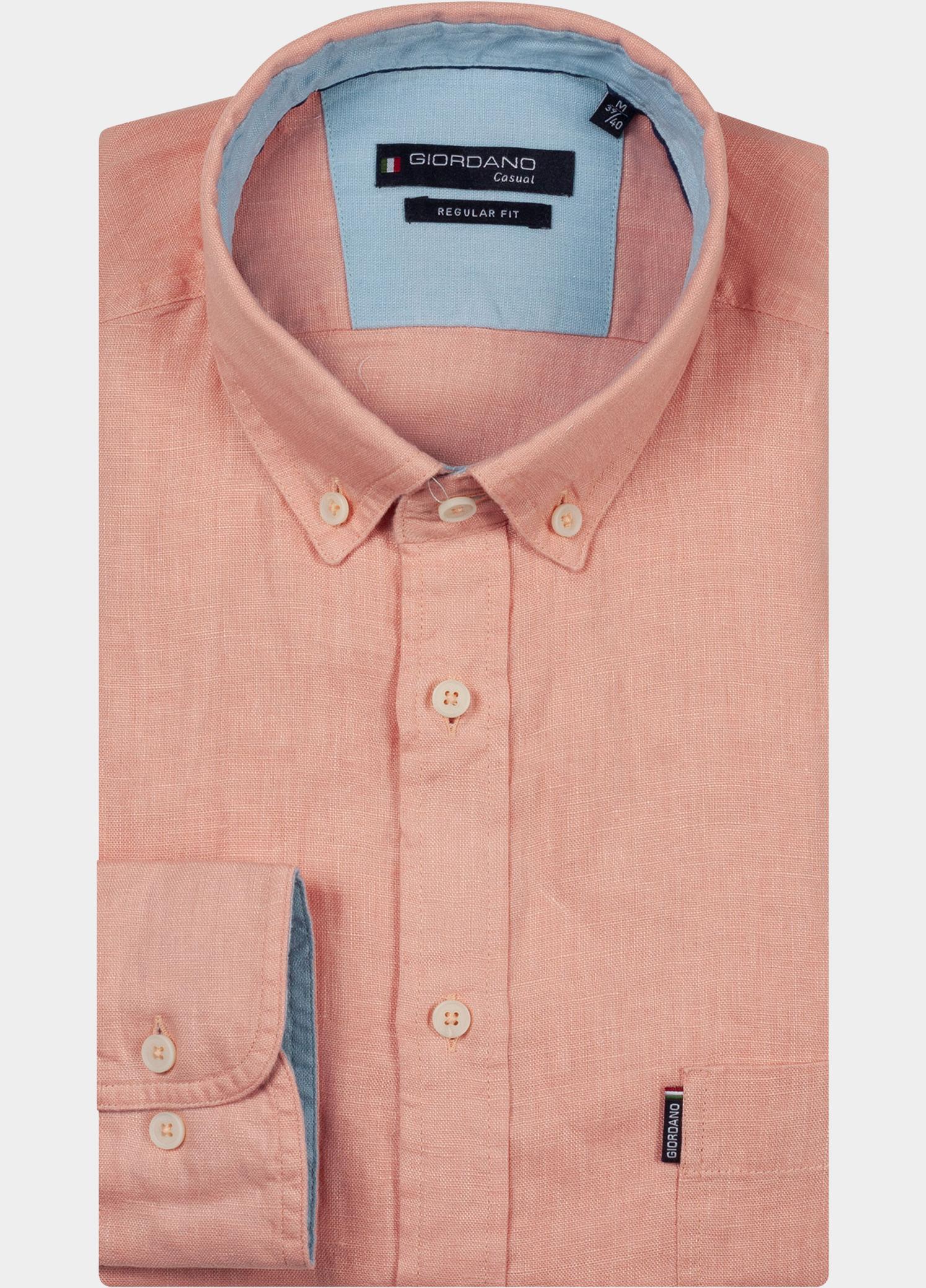 Giordano Overhemd heren Rood Ivy Long Sleeve Button Down S 617009/33