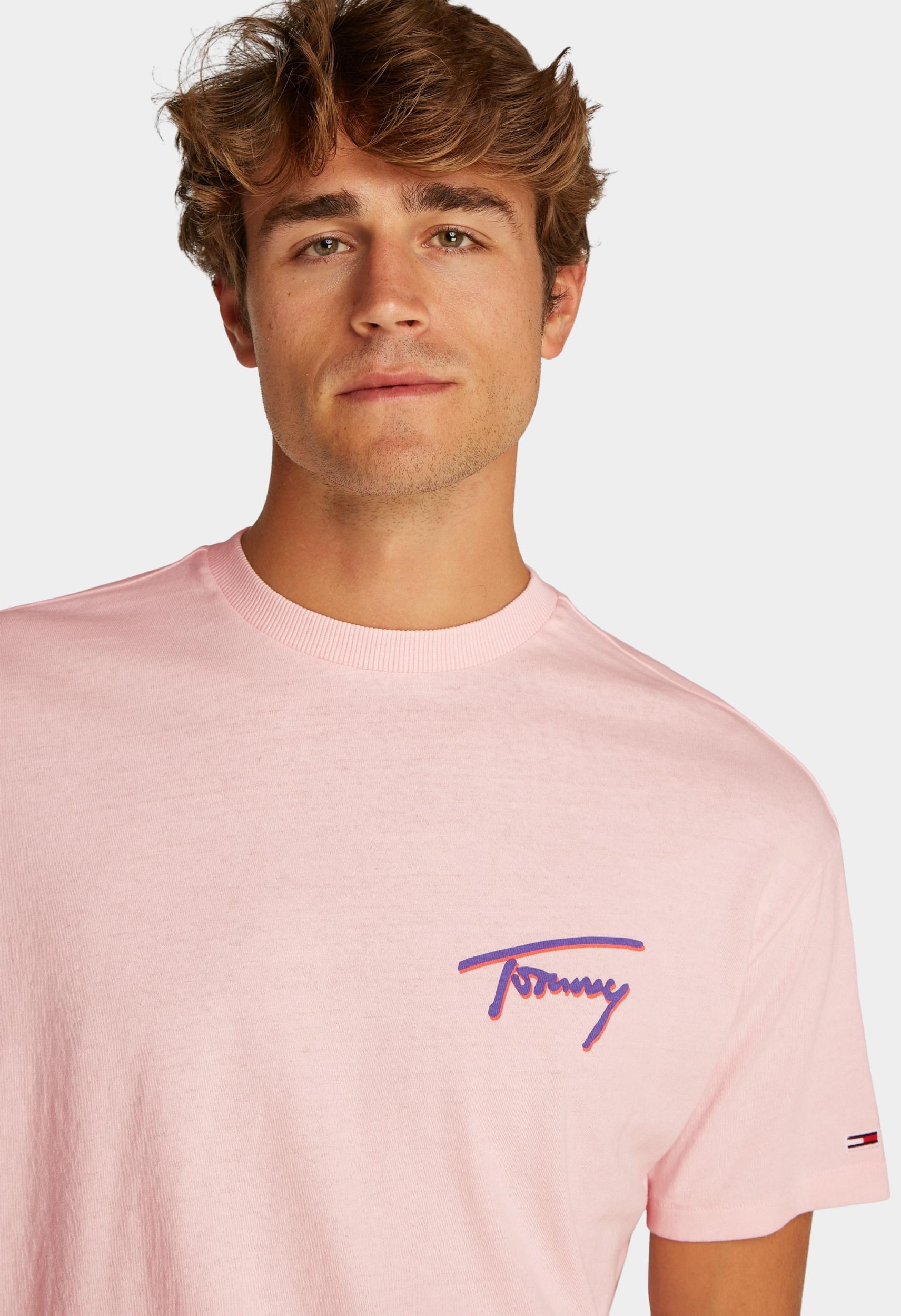 Tommy Jeans T-shirt korte mouw Roze TJM RLX FADED GRAPHIC TEE EXT DM0DM20768/TH3