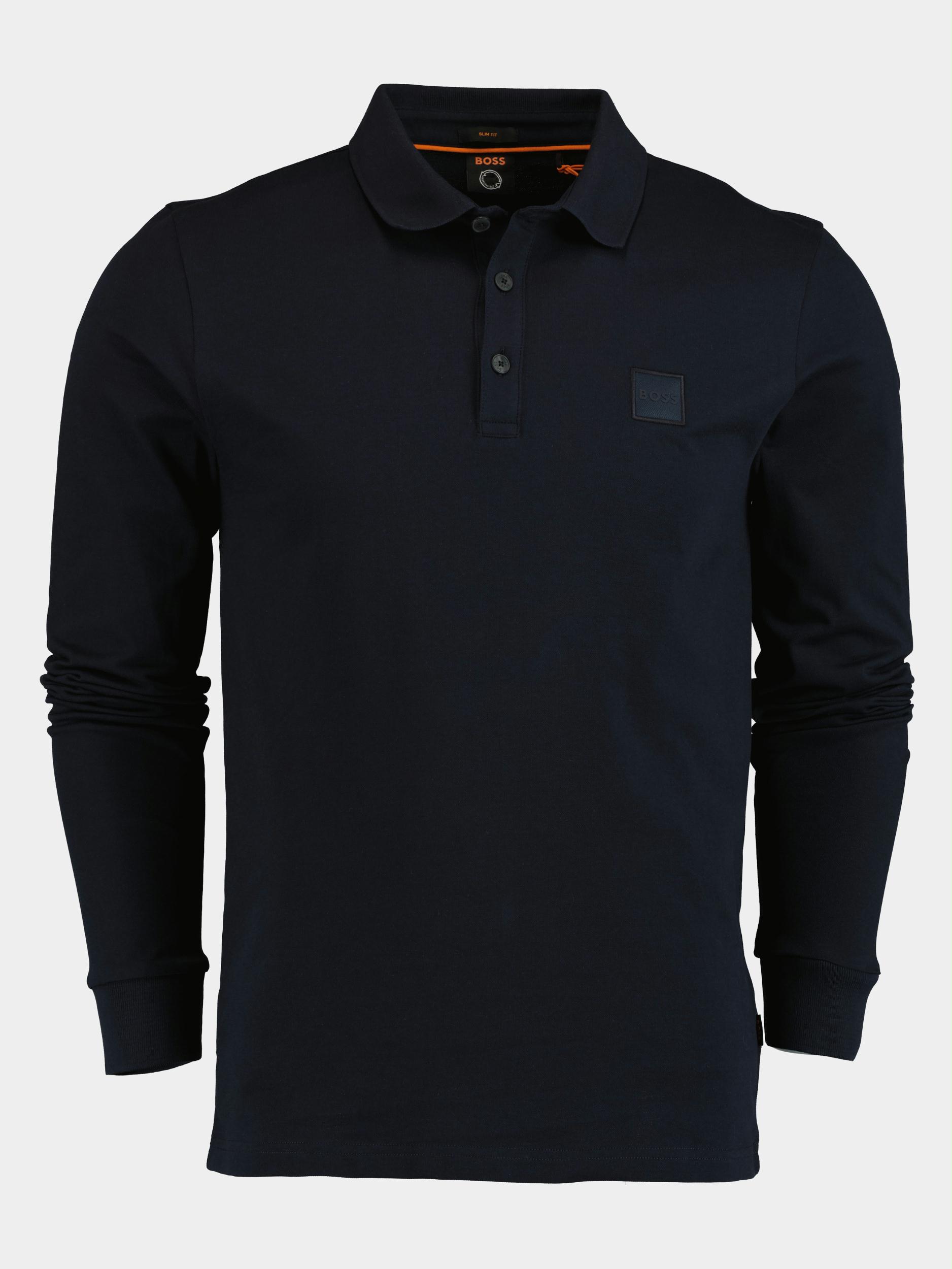 BOSS Orange Polo Lange Mouw Blauw Passerby 10242645 01 50472681/404 | Bos  Men Shop