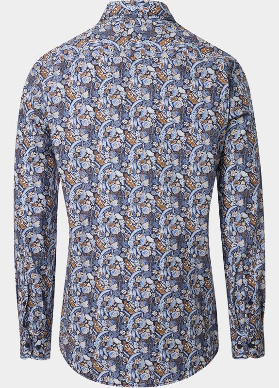 Casamoda Casual hemd lange mouw Blauw B.D. Casual Fit 126130070/100