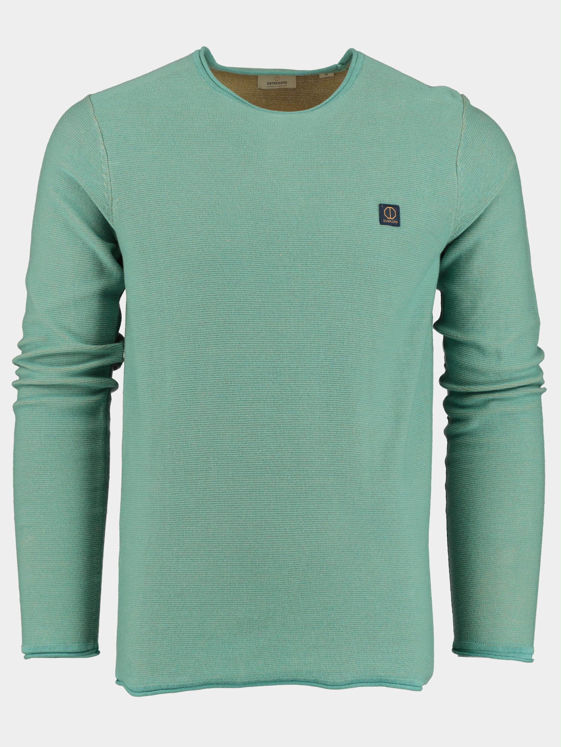 Dstrezzed Sweater Groen Crew Neck Plaited Cotton 405552/556