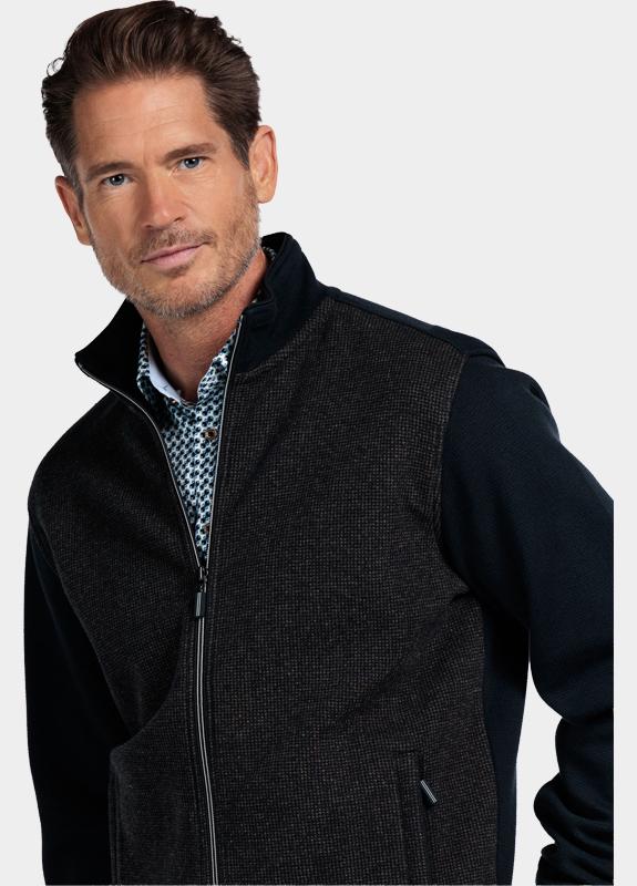 Baileys Vest Rood Sweat Cardigan Zip  2-tone Ja 522250/85