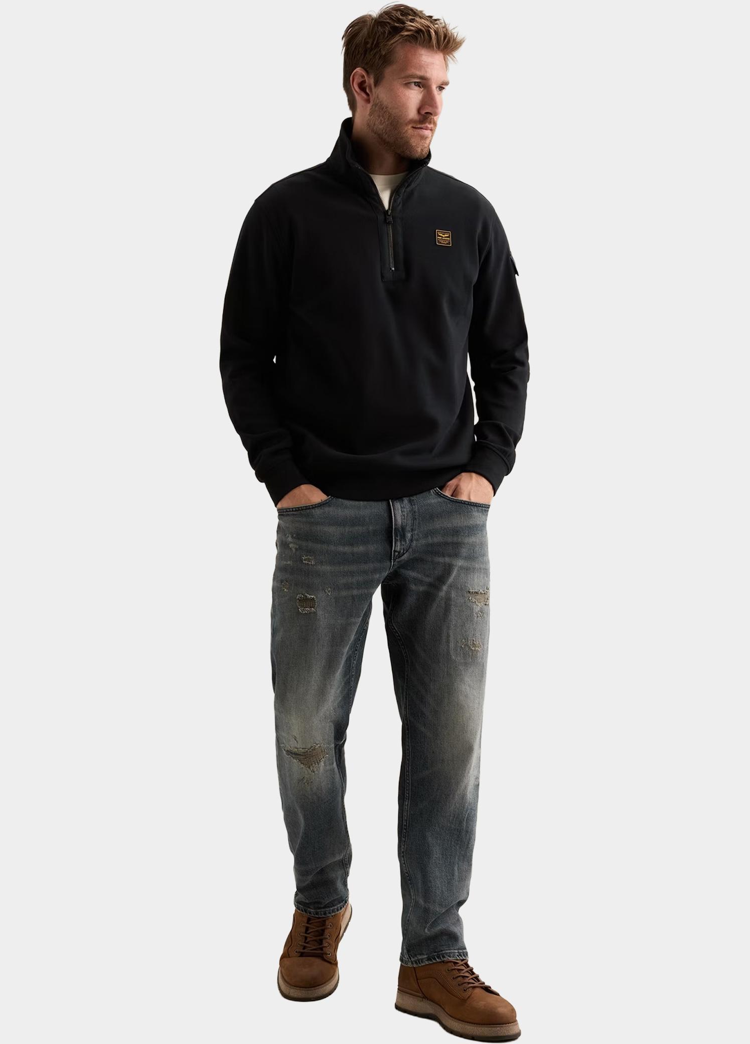 PME Legend Half Zip Blauw Half zip collar interlock jer PSW2608423/5281