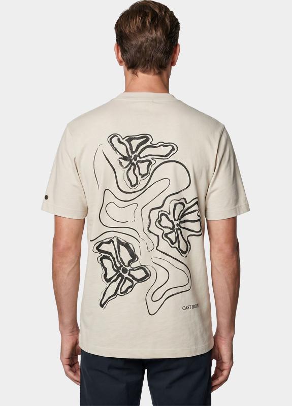 Cast Iron T-shirt korte mouw Beige Short sleeve r-neck regular f CTSS2605587/7014