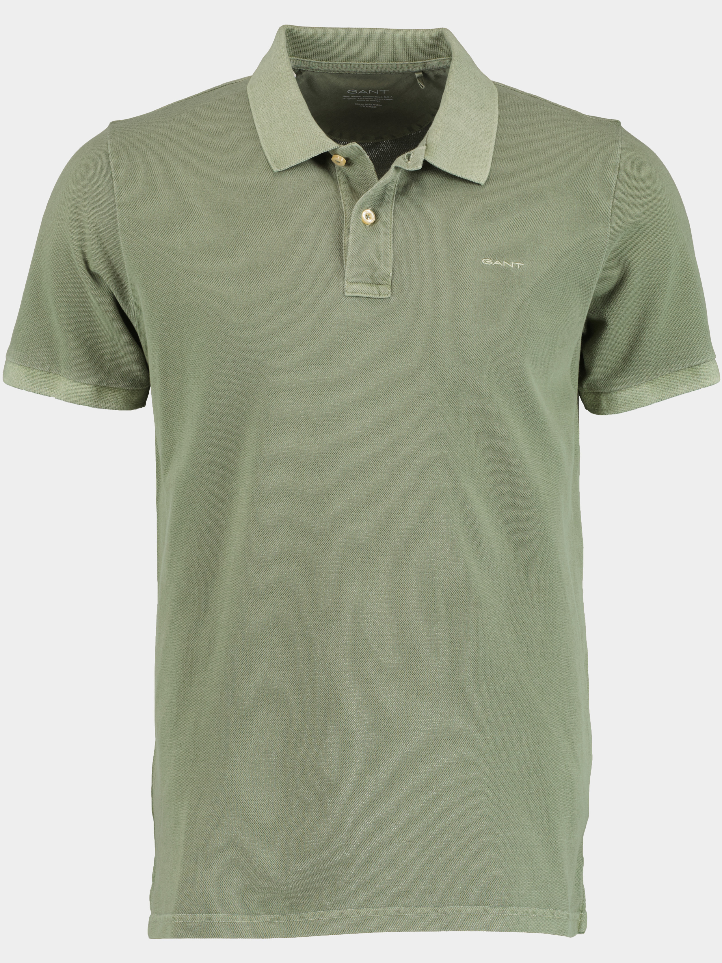 Gant Polo korte mouw Groen Sunfaded Pique SS Rugger 2043005/362