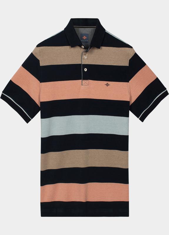 Baileys Polo heren Oranje Poloshirt 2-tone Pique, y/d s 615200/35