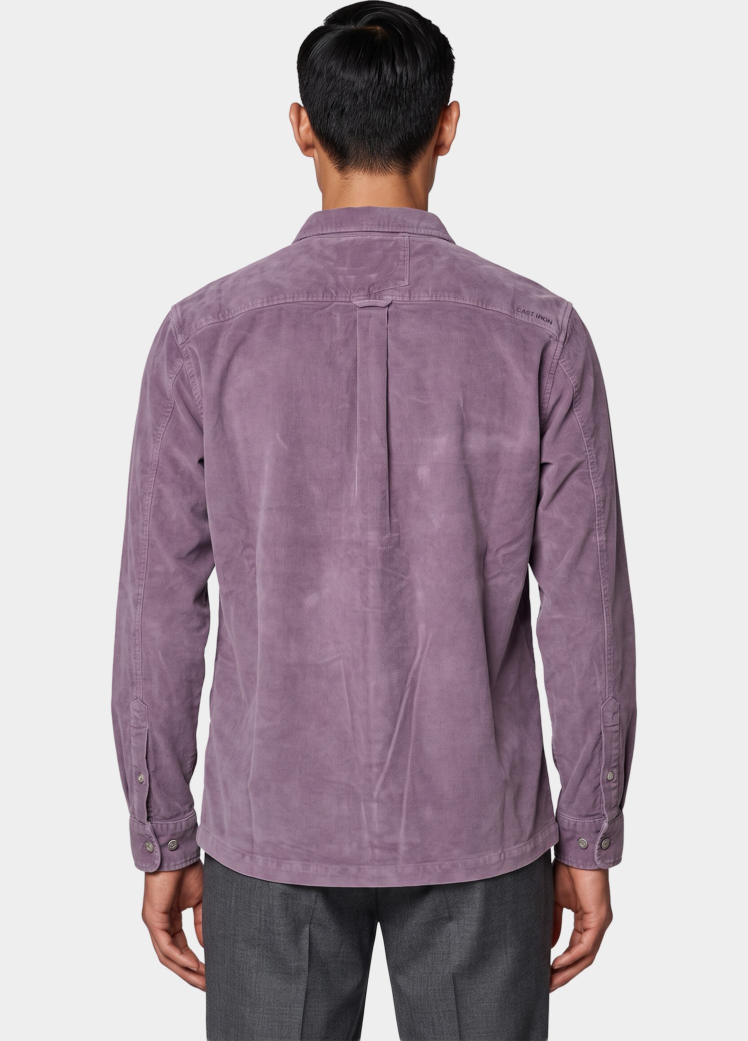 Cast Iron Overhemd heren Blauw Long sleeve shirt Velvet garm CSI2609230/4163