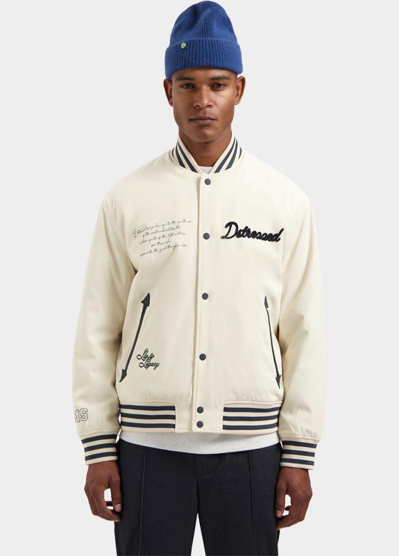 Dstrezzed Zomerjas heren Wit DS_Sonny Varsity Jacket 101654/102