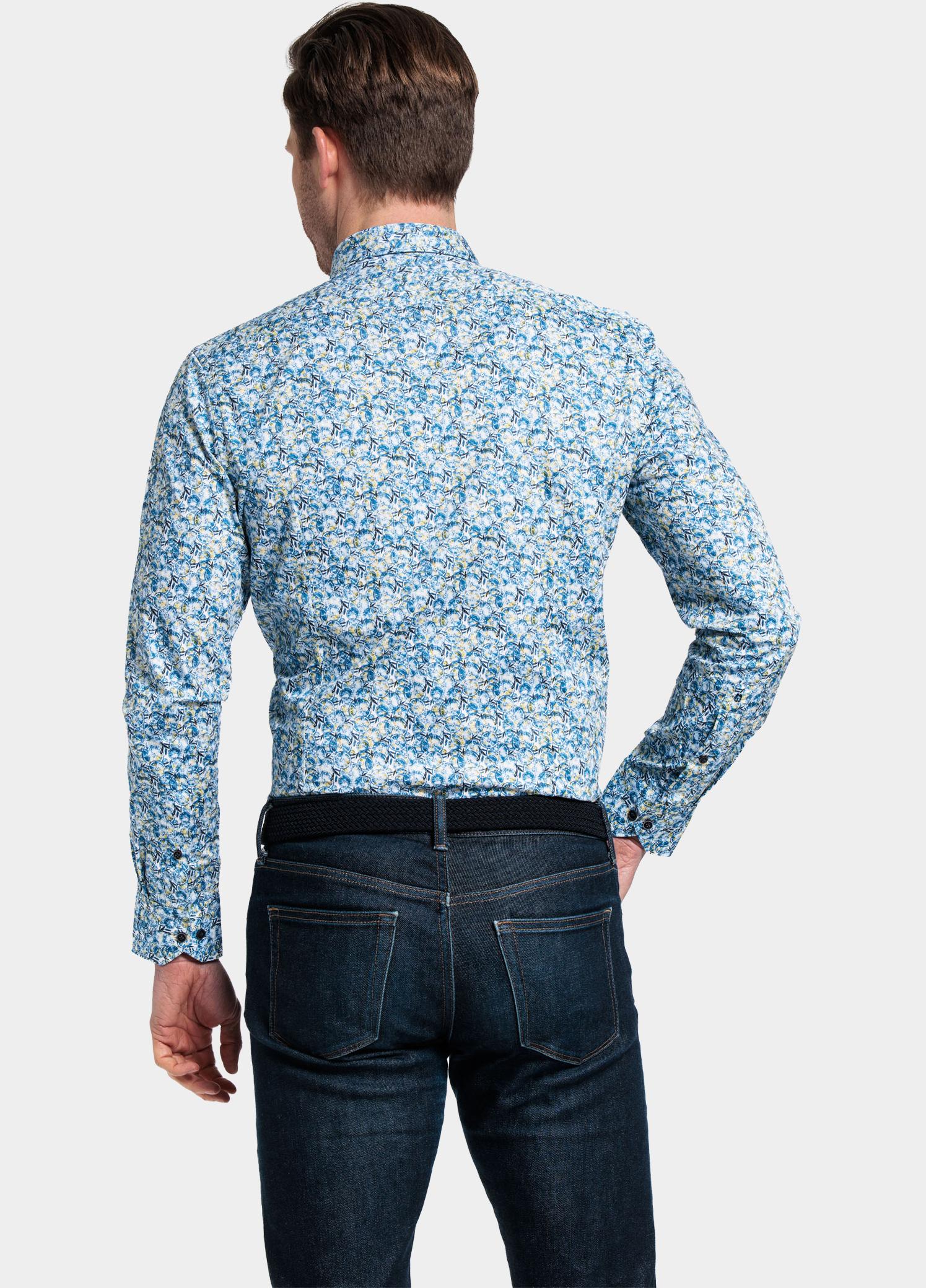 Giordano Overhemd heren Blauw Maggiore, LS Semi Cutaway Oli 417851/60
