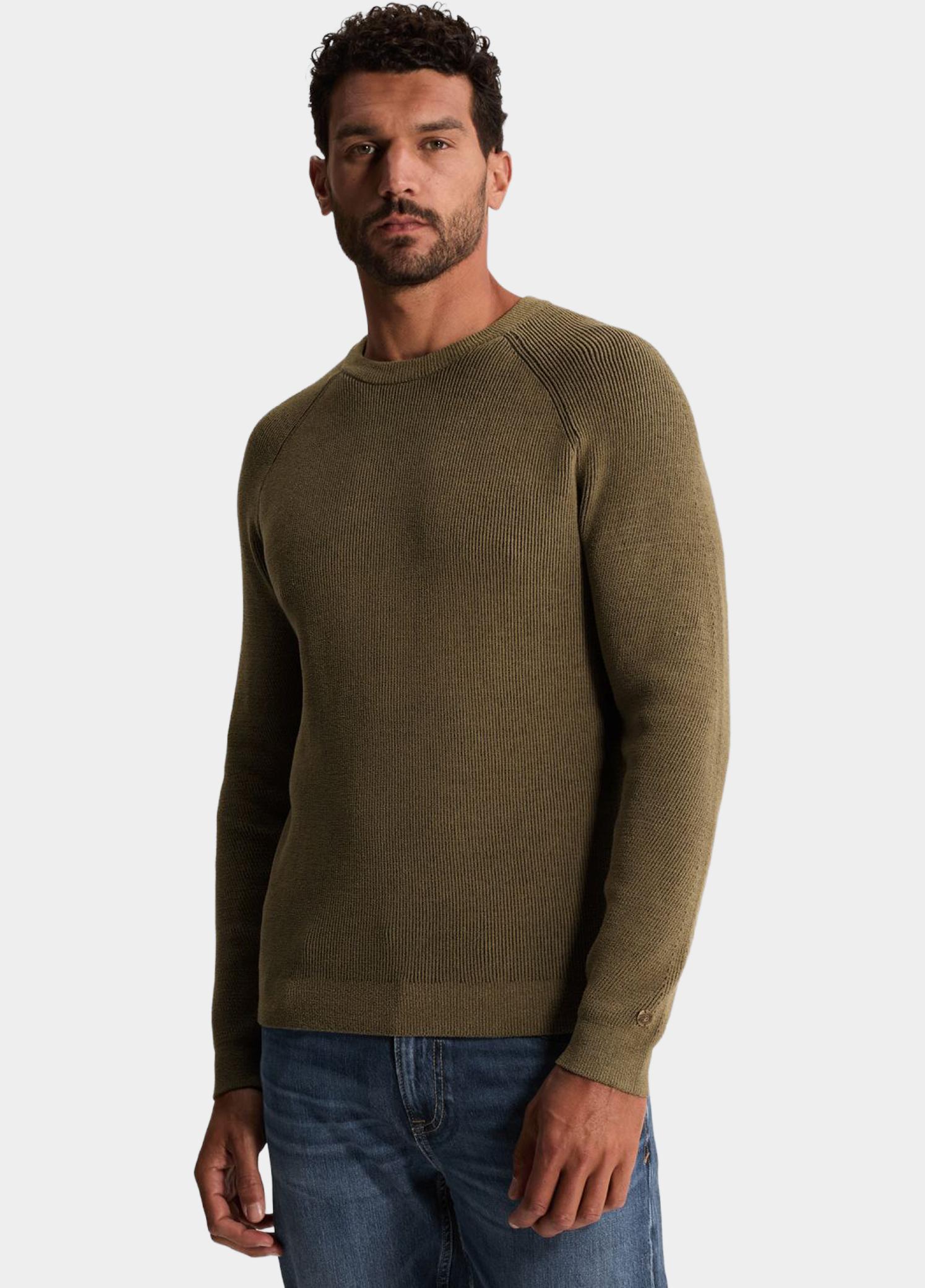 Cast Iron Pullover heren Groen Crewneck regular fit soft ble CKW2609313/8026