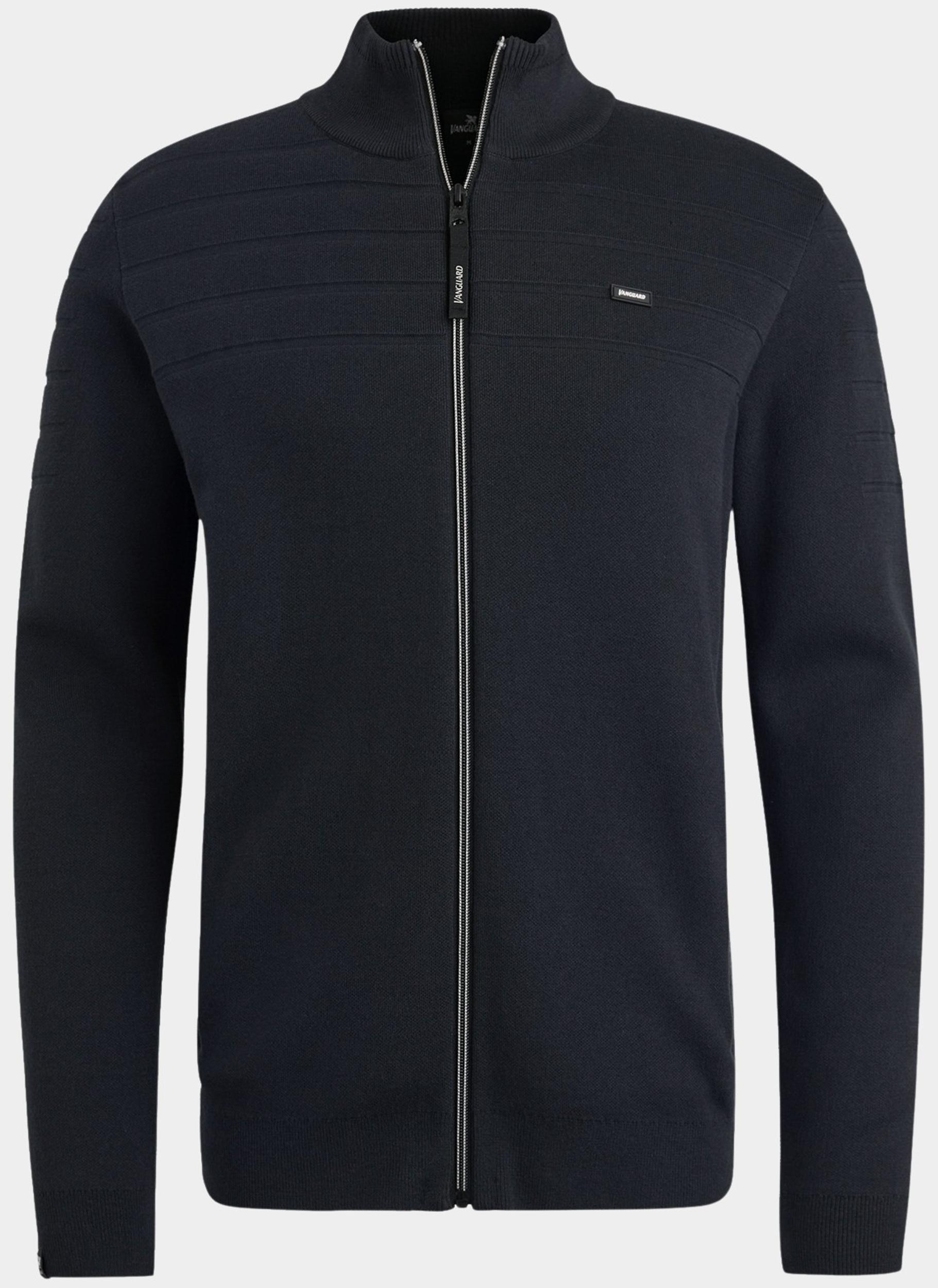 Vanguard Vest Blauw Zip jacket cotton modal bonde VKC2502355/5281