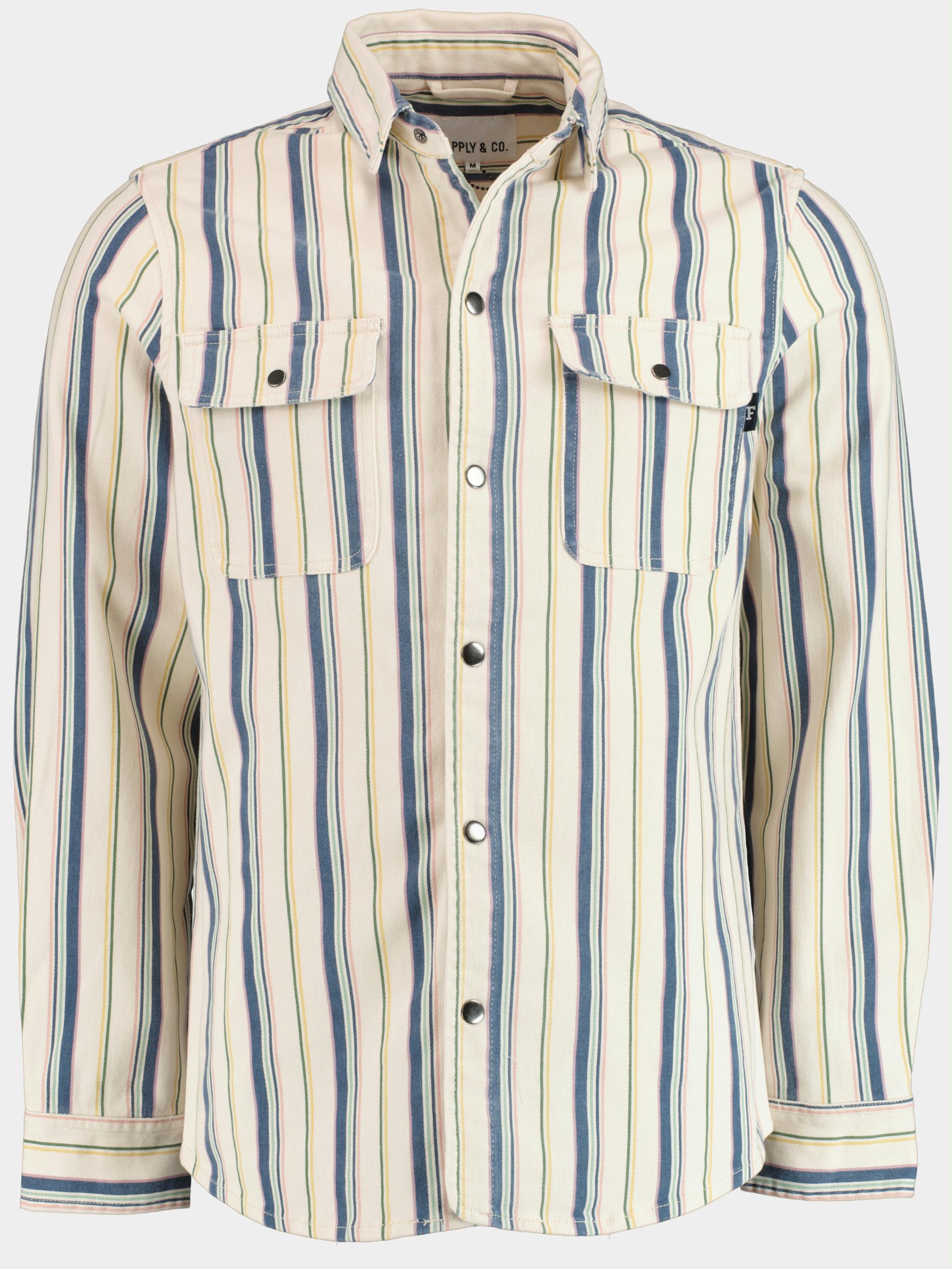 Supply & Co. Casual hemd lange mouw Multi Salt Shirt Jacket 22107SA21/500 multicolour