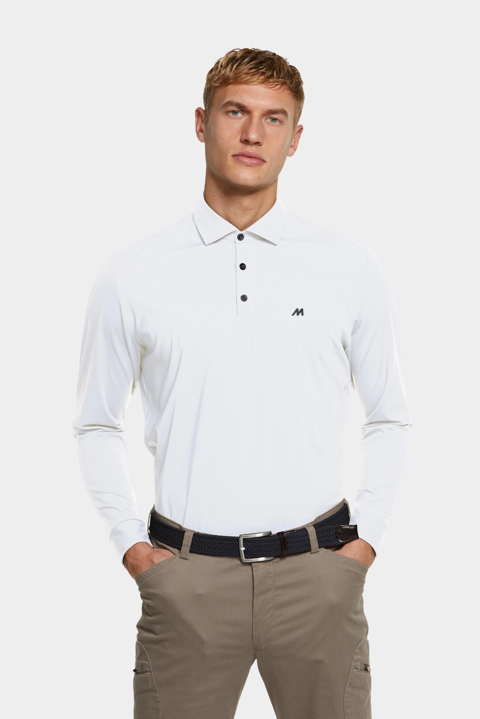 Meyer Polo lange mouw Wit BRYSON Art.9-9007 9529900700/40
