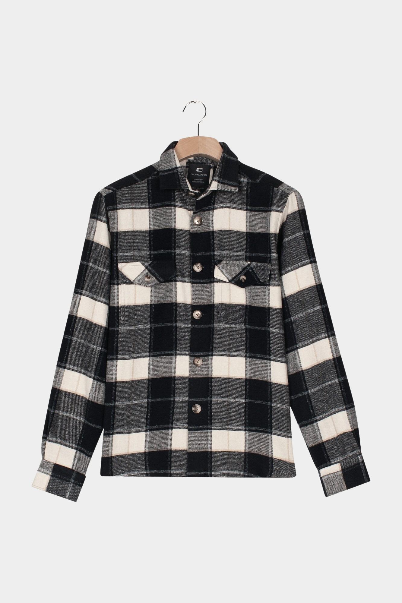 Giordano Overshirt Blauw Salerno Overshirt Big Wooltou 527506/60