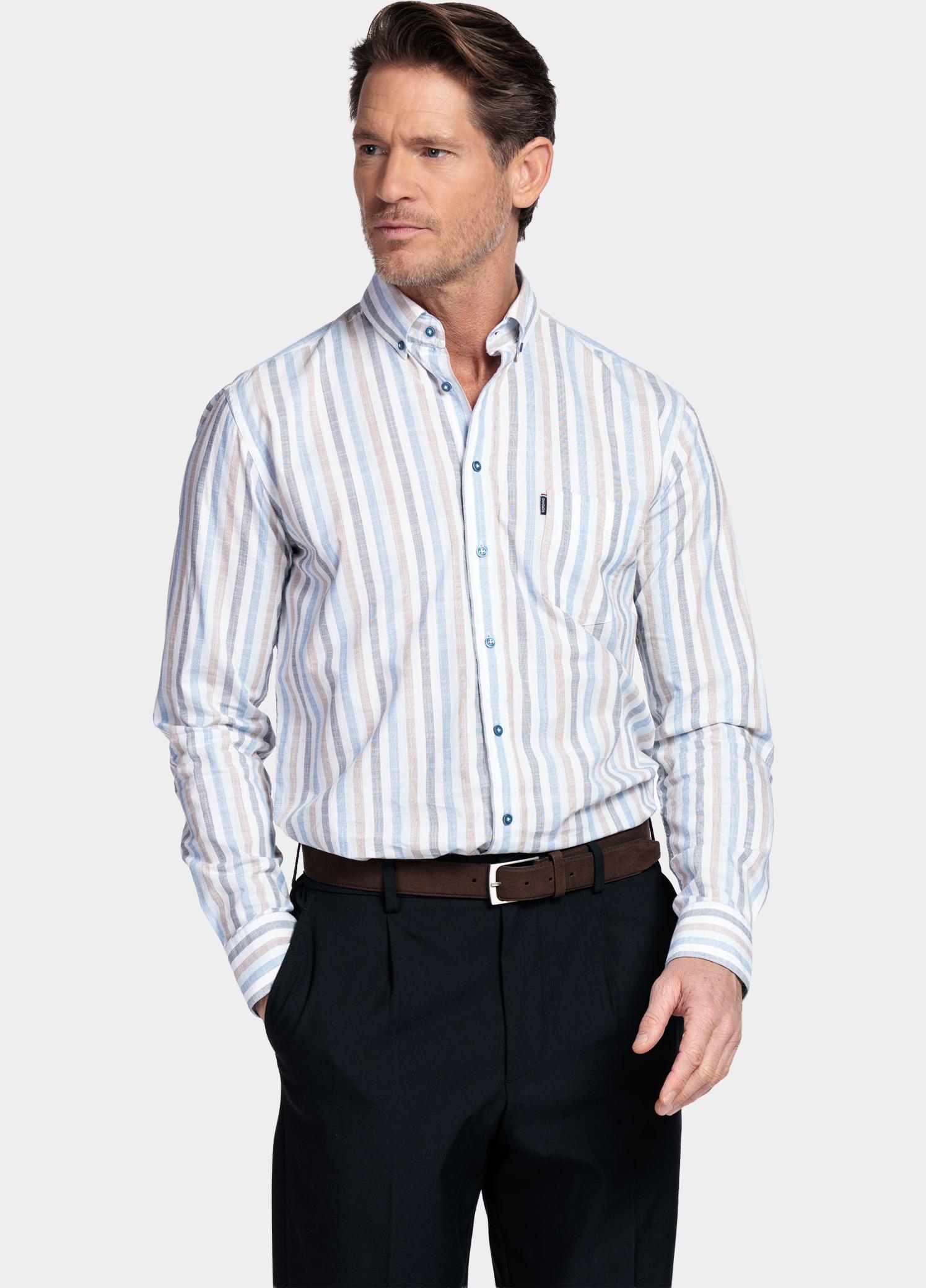 Giordano Overhemd heren Blauw Ivy Long Sleeve Button Down F 617140/61