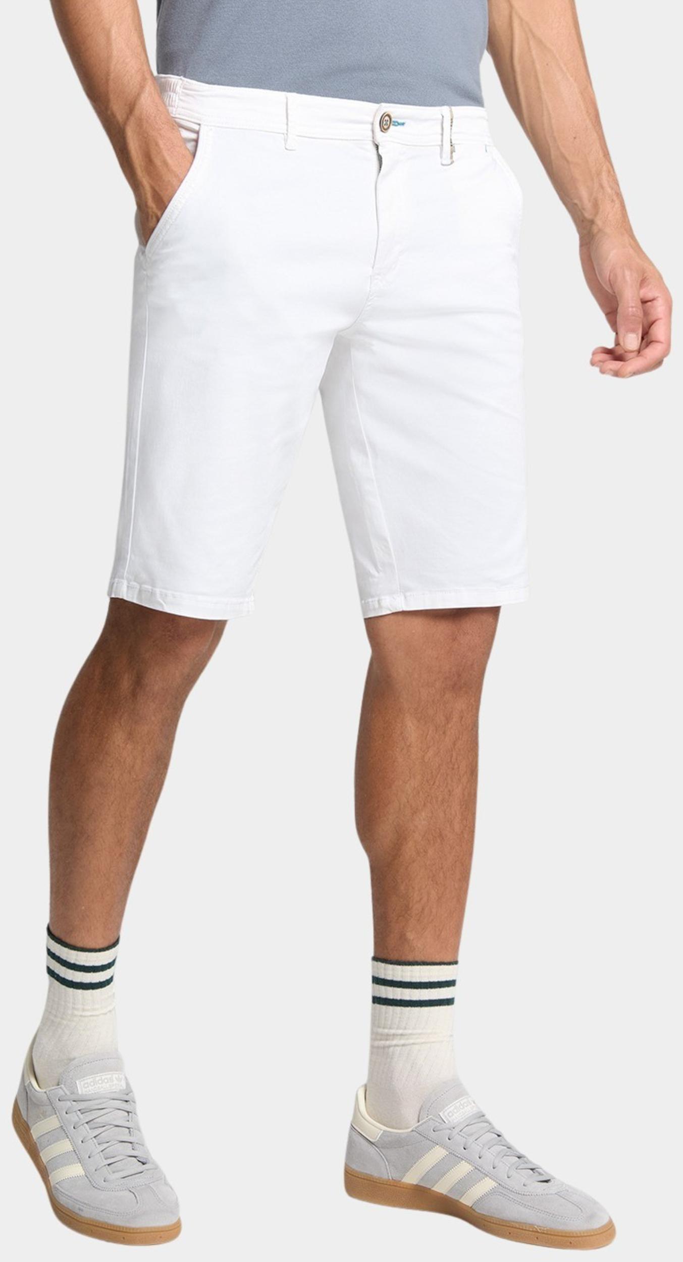 No Excess Korte Broek Wit Short Chino Garment Dyed Twil 288190406/010