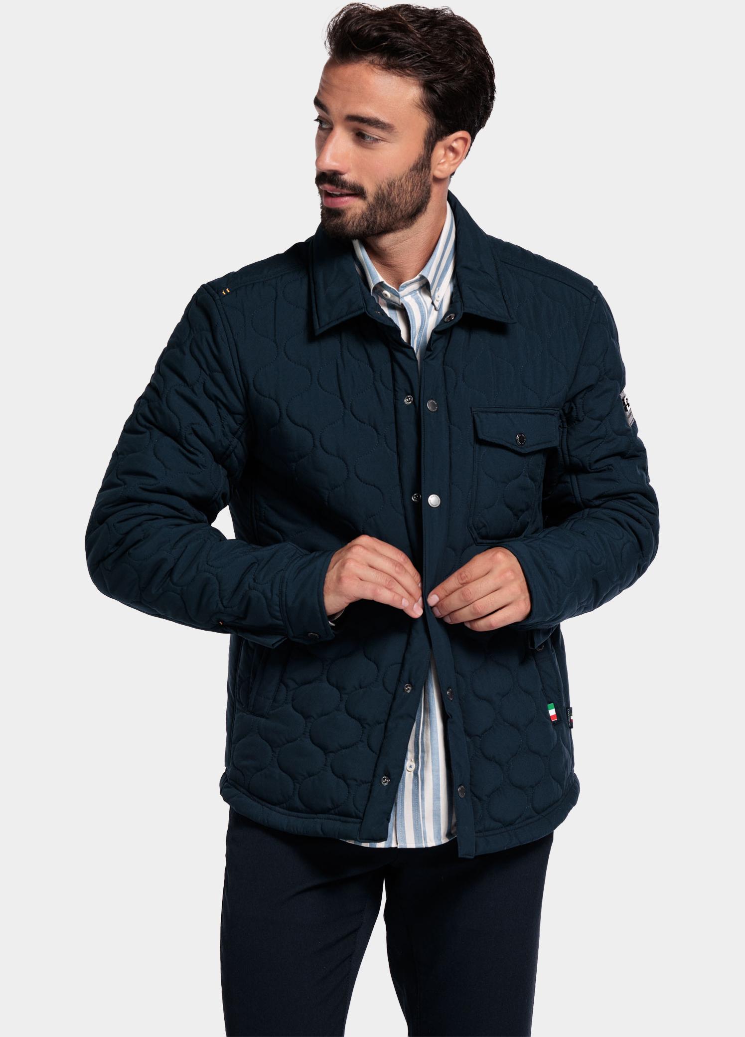 Giordano Winterjas heren Blauw Alfio Short Jacket Light Padd 522654/60