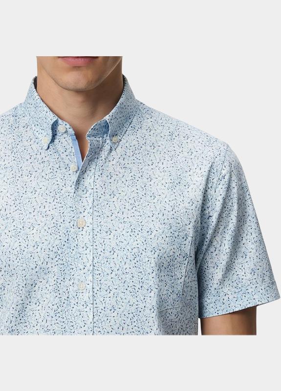 R.B. Boston overhemd korte mouw heren Multi Marshall SS Button Down 616670/704