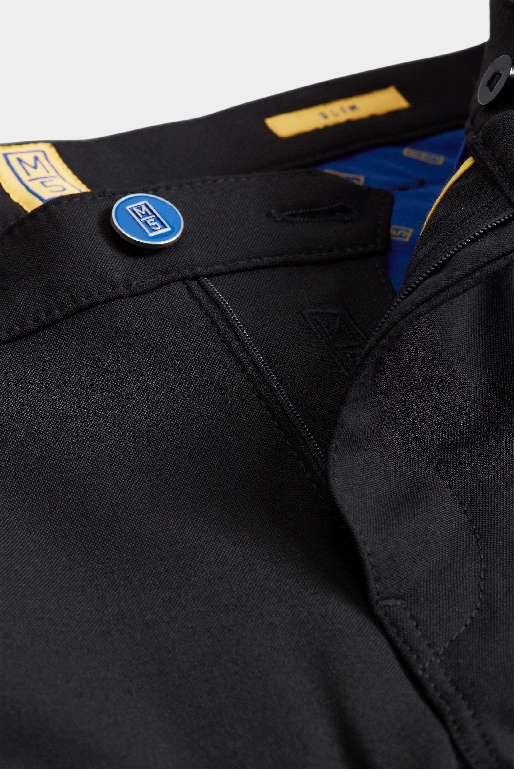 Meyer Wollen Pantalon Zwart M|5 SLIM Art.9-6160 3619616000/09