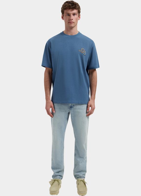 Dstrezzed T-shirt korte mouw Blauw Lasse Graphic Tee 203524/621