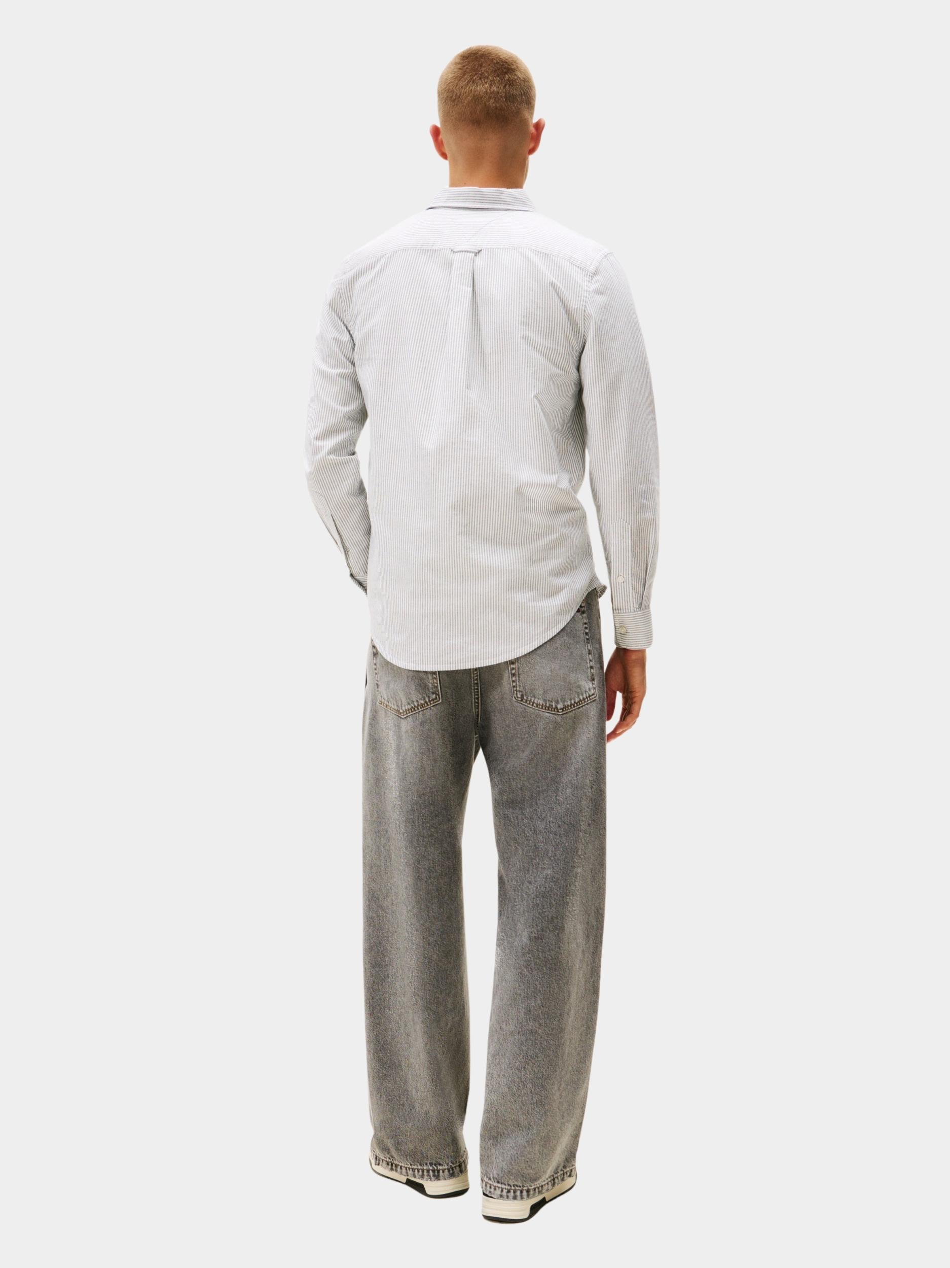 Tommy Jeans Casual hemd lange mouw Blauw TJM SLIM STRIPE OXFORD SHIRT DM0DM20668/0A6